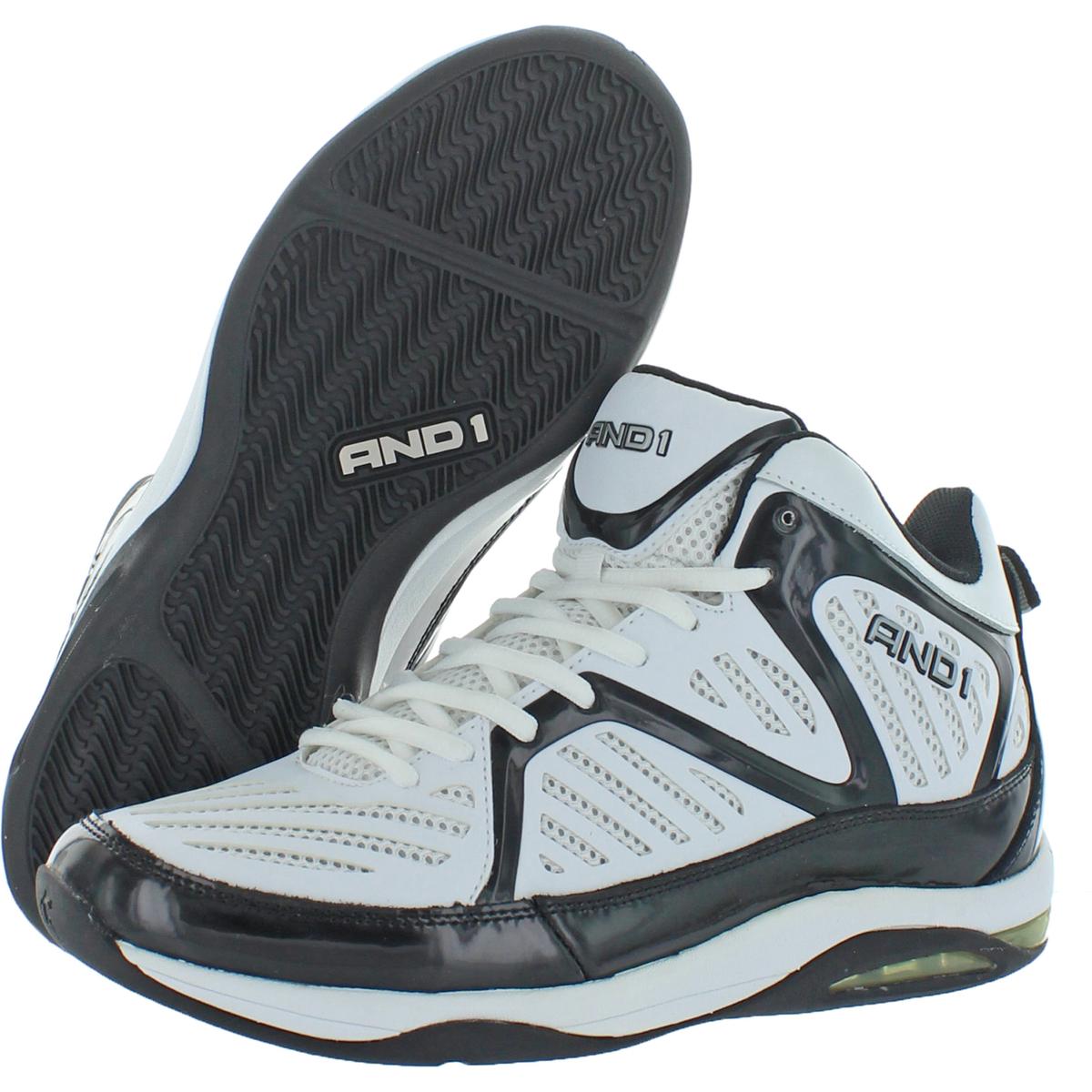 And1 Mens Challenger White Basketball Shoes Sneakers 8.5 Medium (D