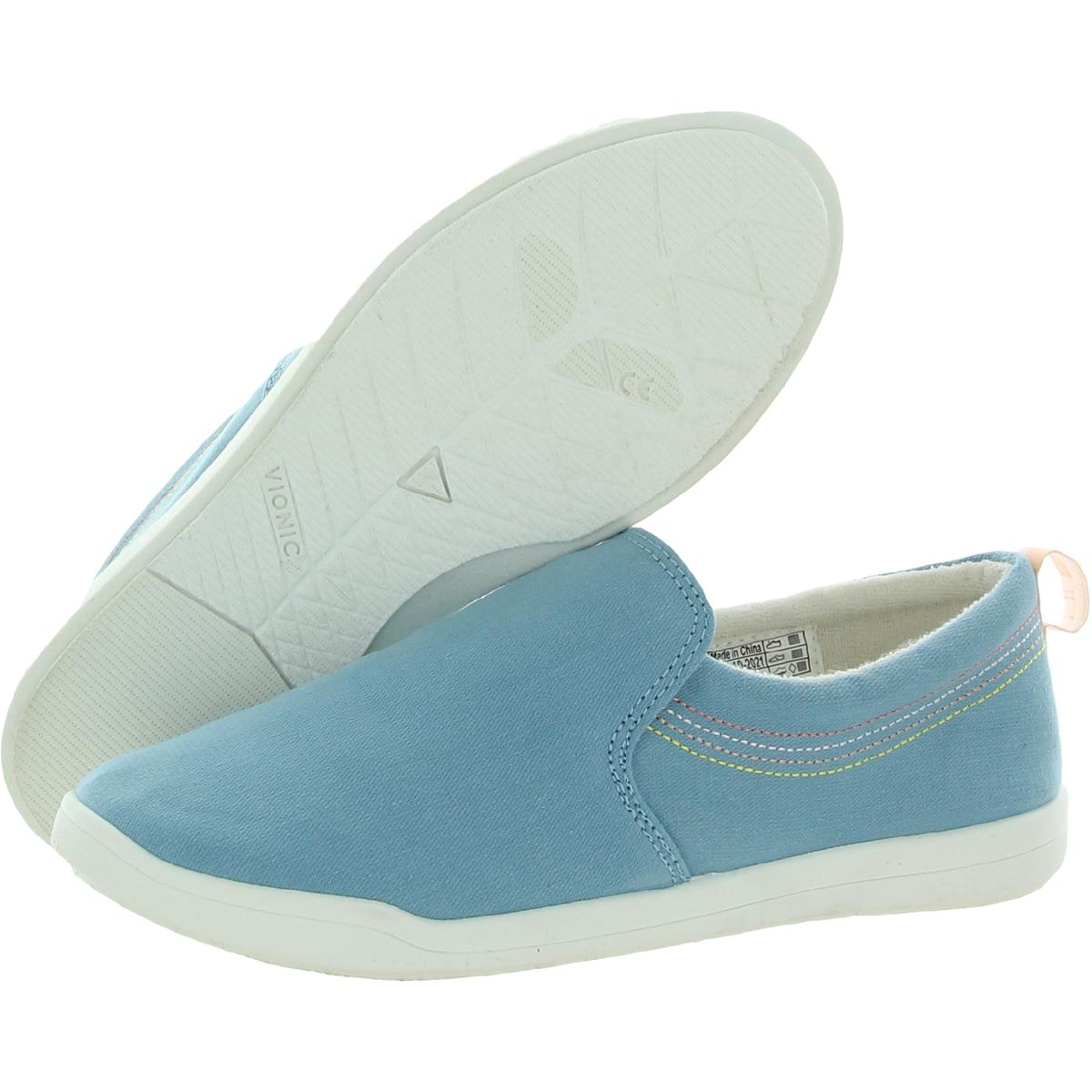 Vionic Beach Womens Marshall Canvas Laceless Slip-On Sneakers Shoes BHFO 6770