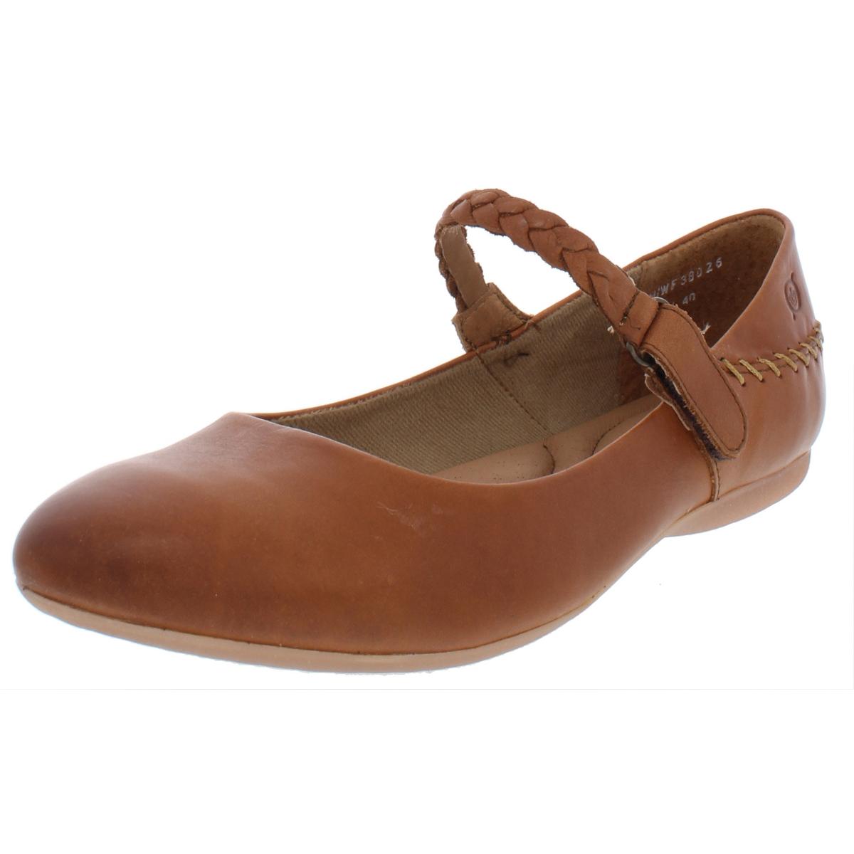 Born Womens Maarten Brown Leather Dress Flats Shoes 8 Medium (B,M) BHFO ...
