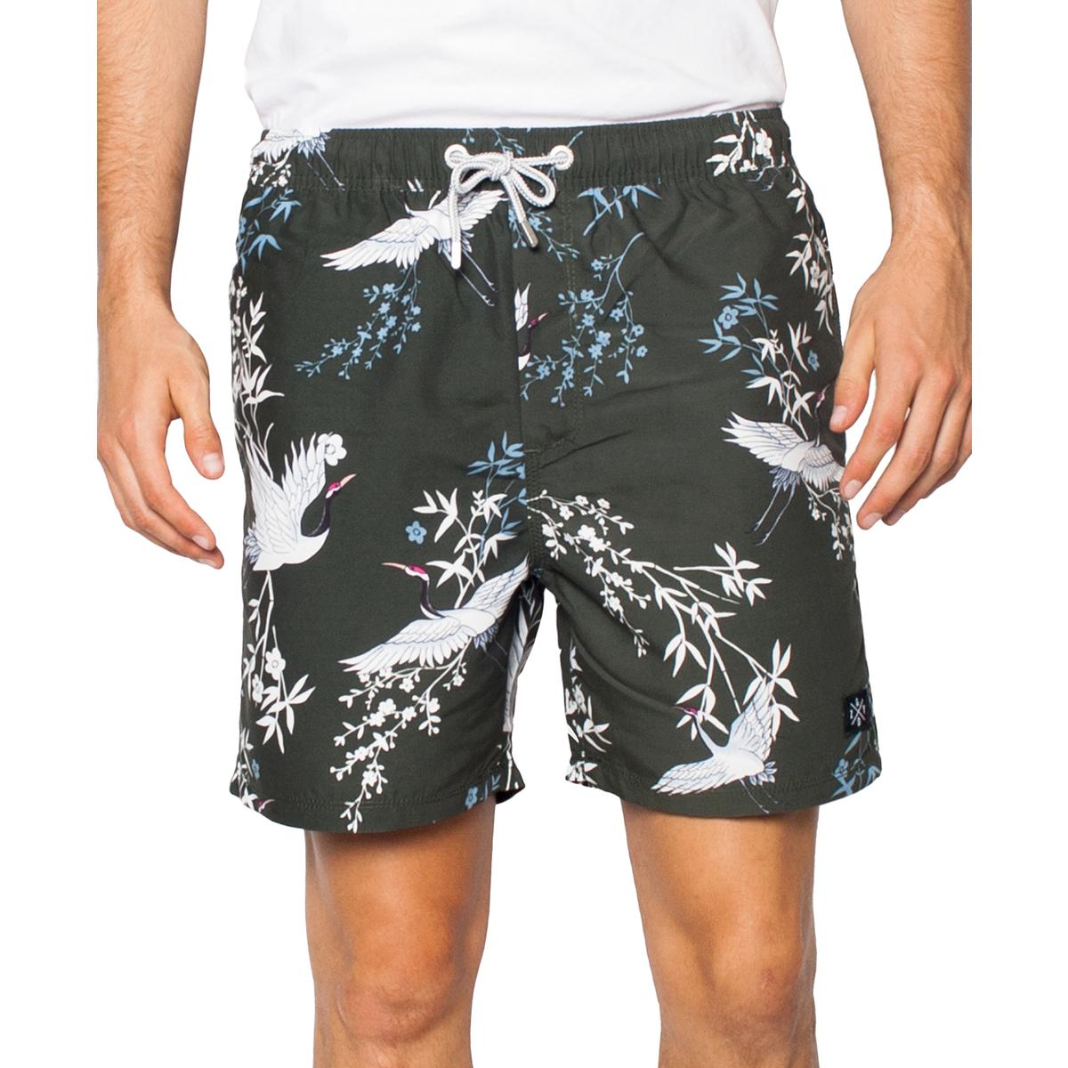 mens denim swim trunks