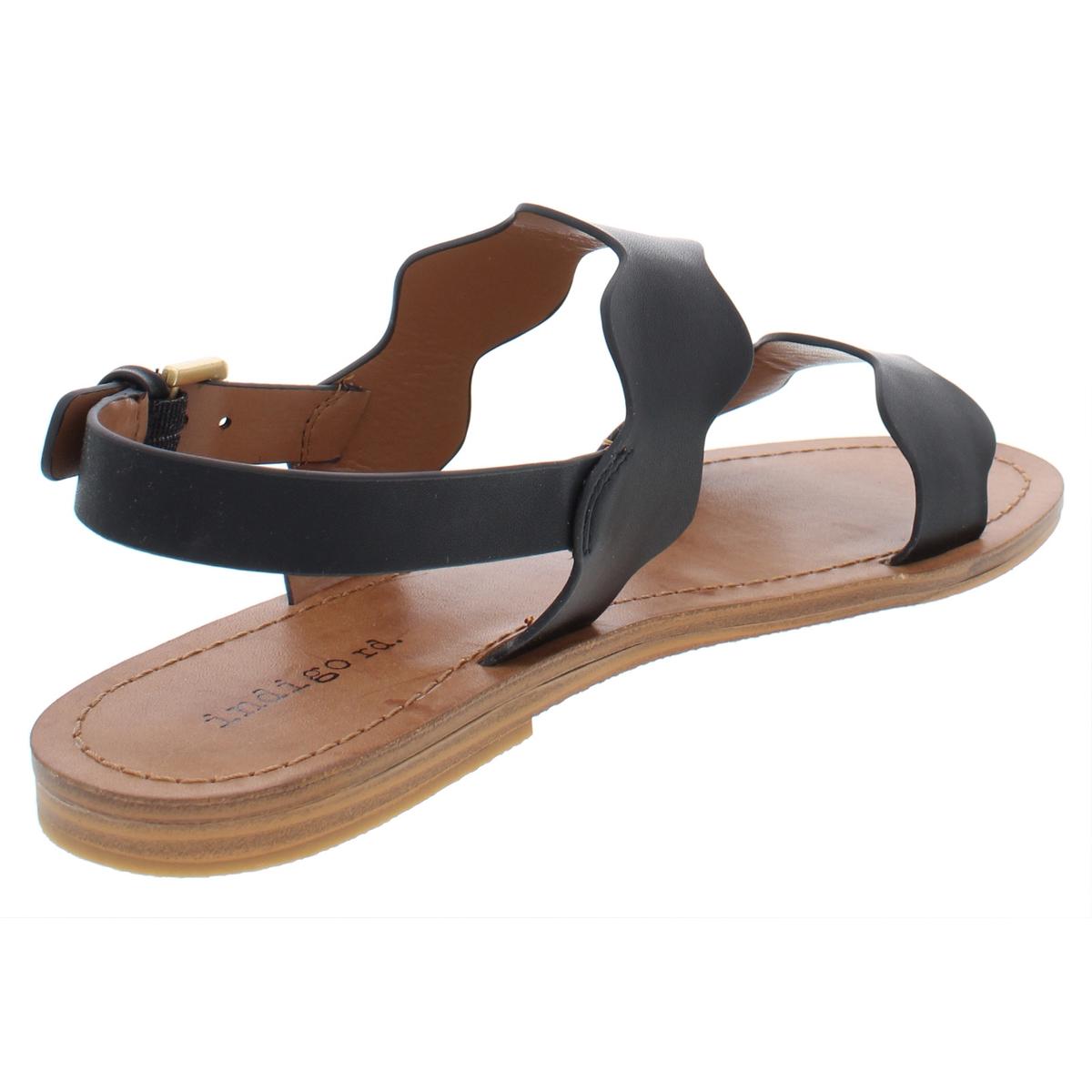 Indigo Rd. Womens She Black Flat Sandals Shoes 8.5 Medium (B,M) BHFO ...