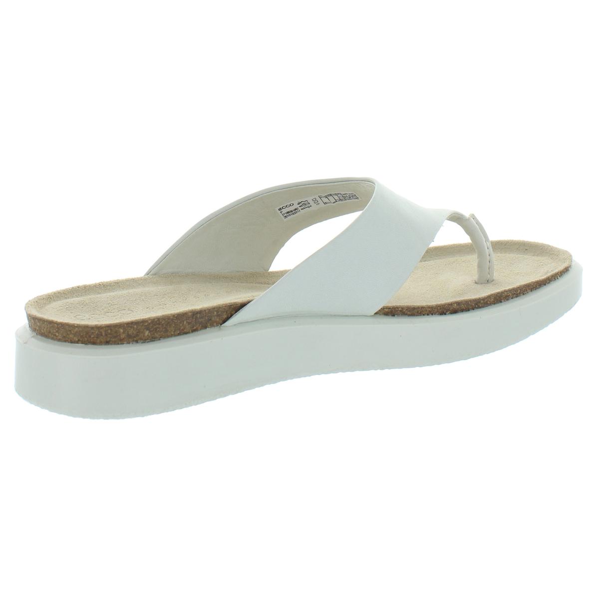 ECCO Womens Corksphere White Thong Sandals Shoes 6 Medium (B,M) BHFO 7450 | eBay