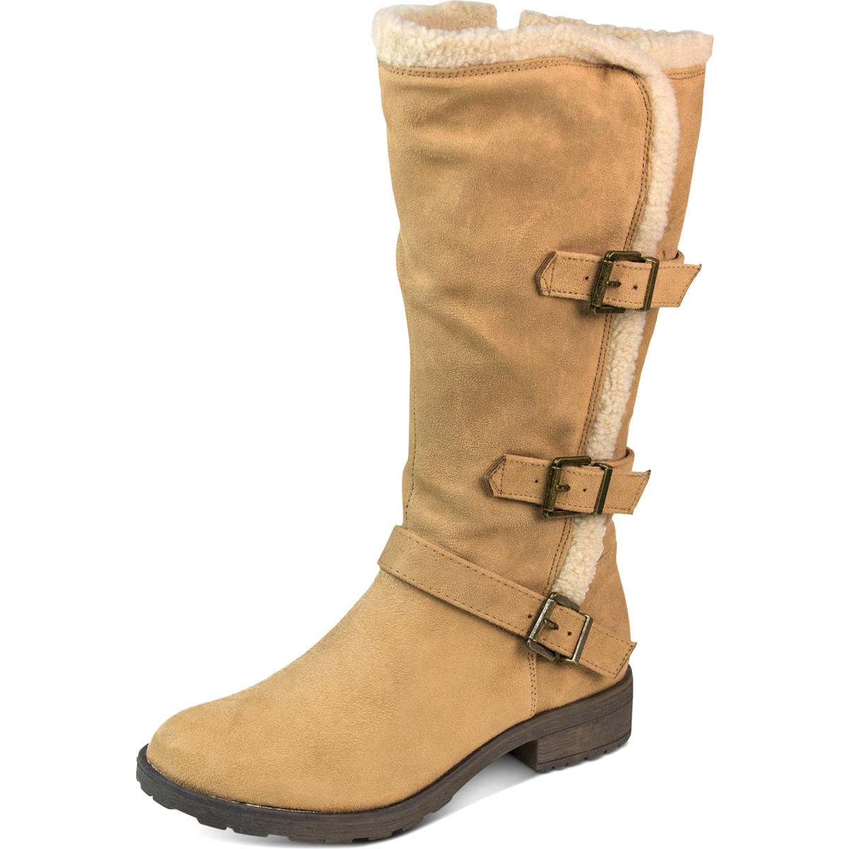 Белые горные женские сапоги до колена Santell Tan 7.5 Medium (B,M) BHFO 6969