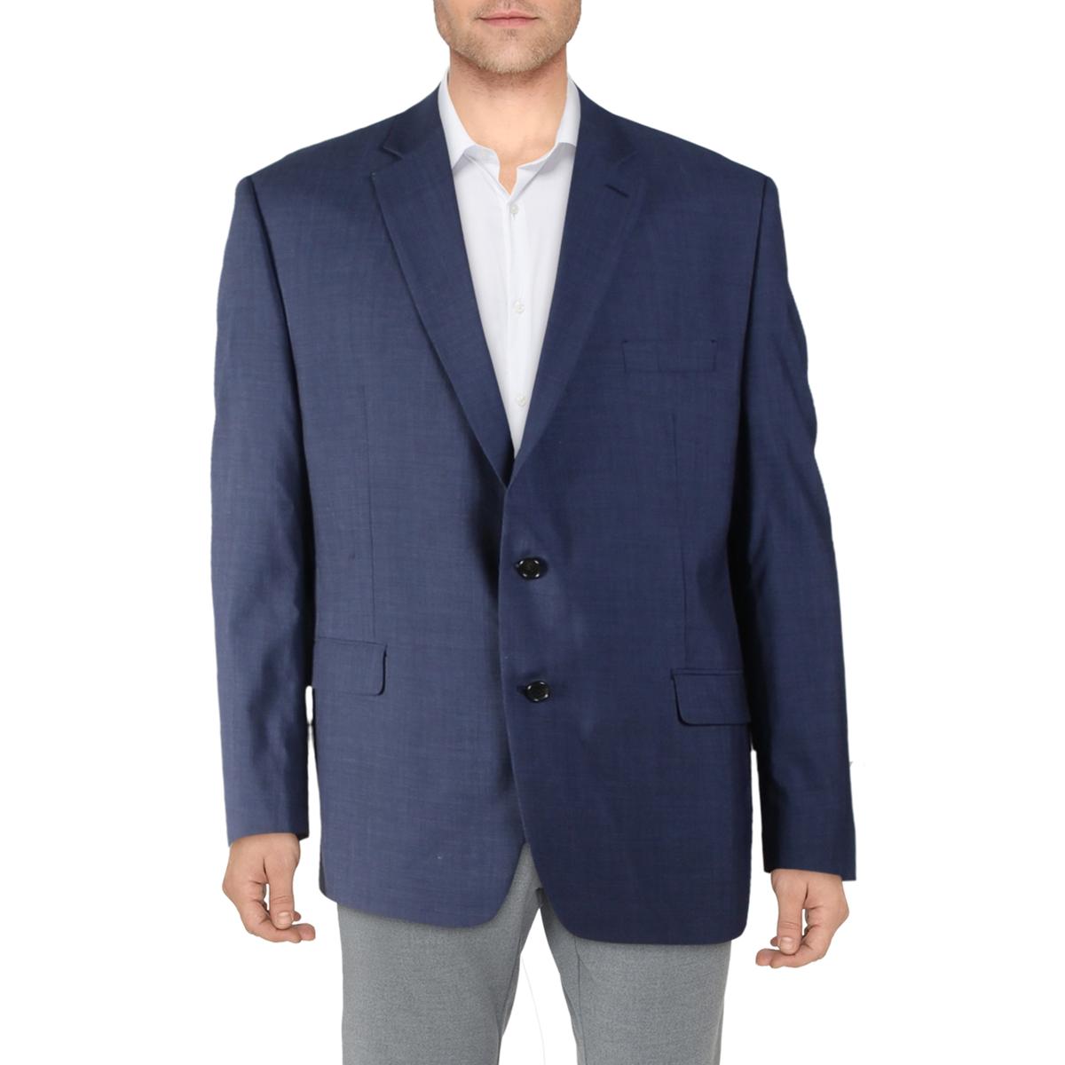 Lauren Ralph Lauren Mens Wool Business Office Two-Button Blazer Jacket ...