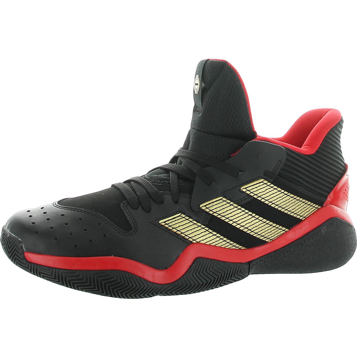 Adidas Mens Harden Stepback Faux Leather Sneakers Basketball Shoes BHFO 9047 | eBay