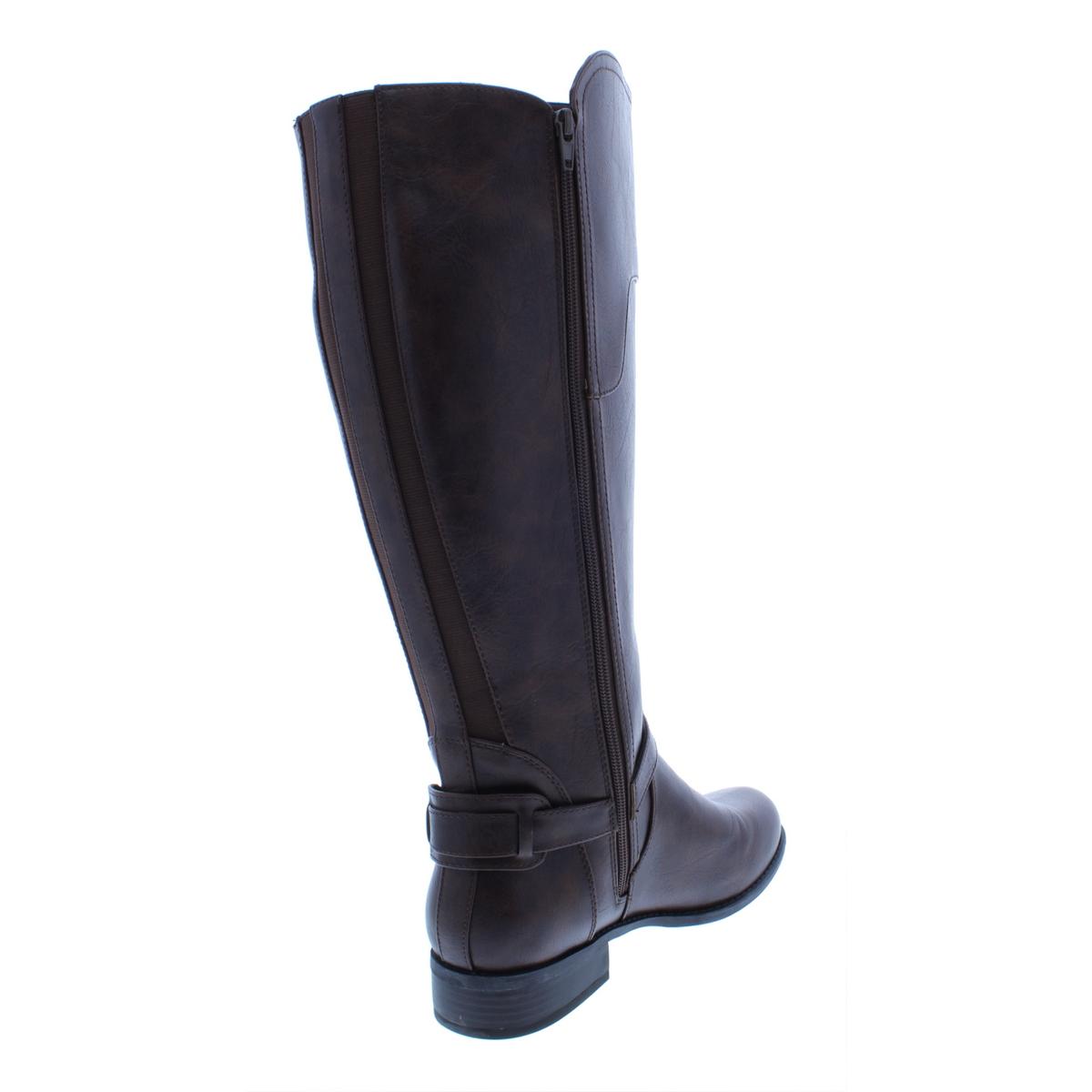 Womens Venesa Wide Calf Faux Leather Riding Boots Style /& Co