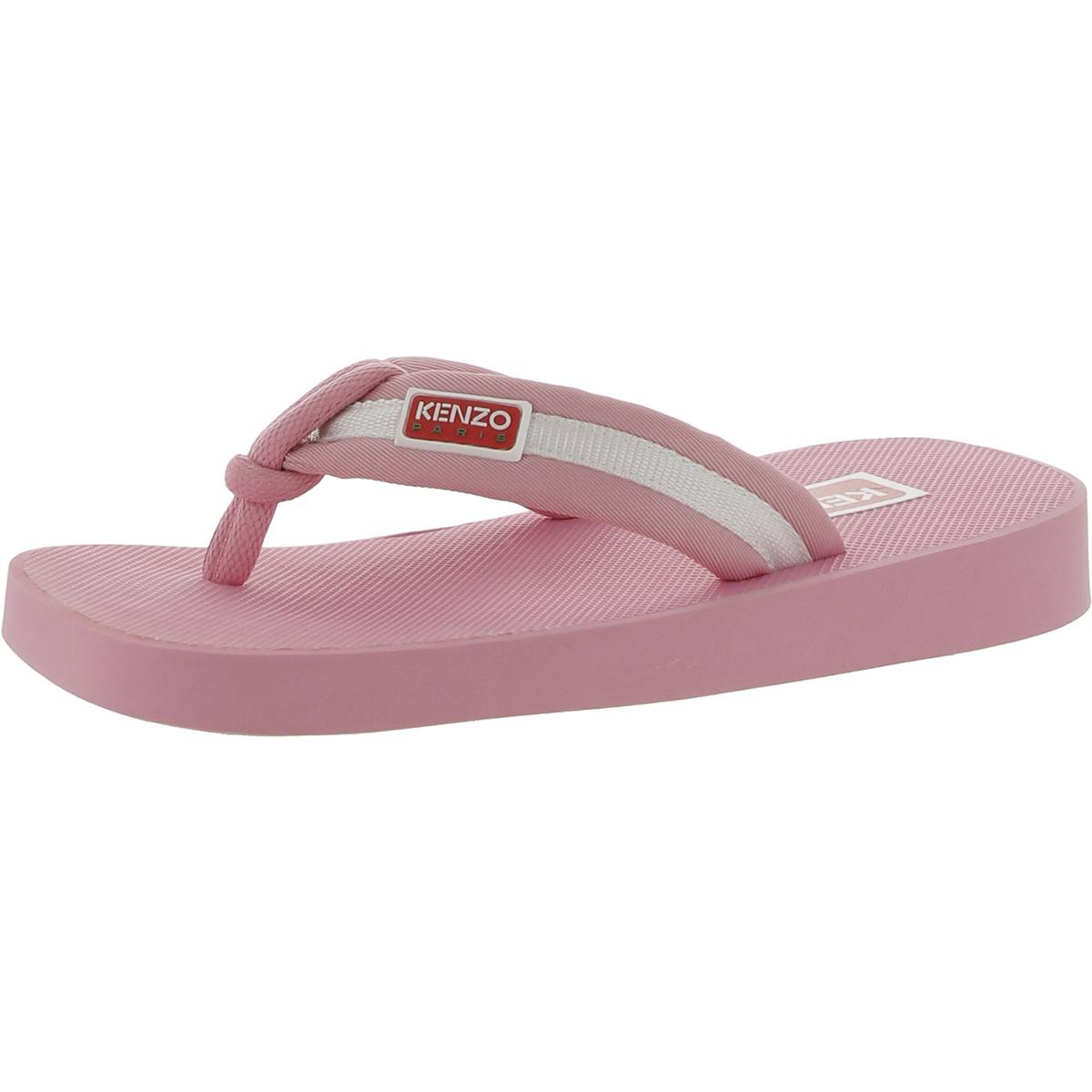 Женские розовые босоножки-стринги в полоску Kenzo Paris, 8, средний размер (B,M), BHFO 6624
