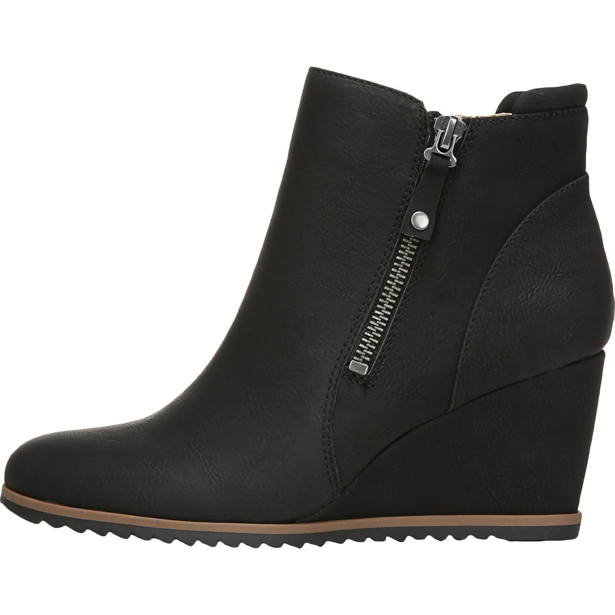SOUL Naturalizer Womens Haley Black Wedge Boots Shoes 8.5 Medium (B,M ...