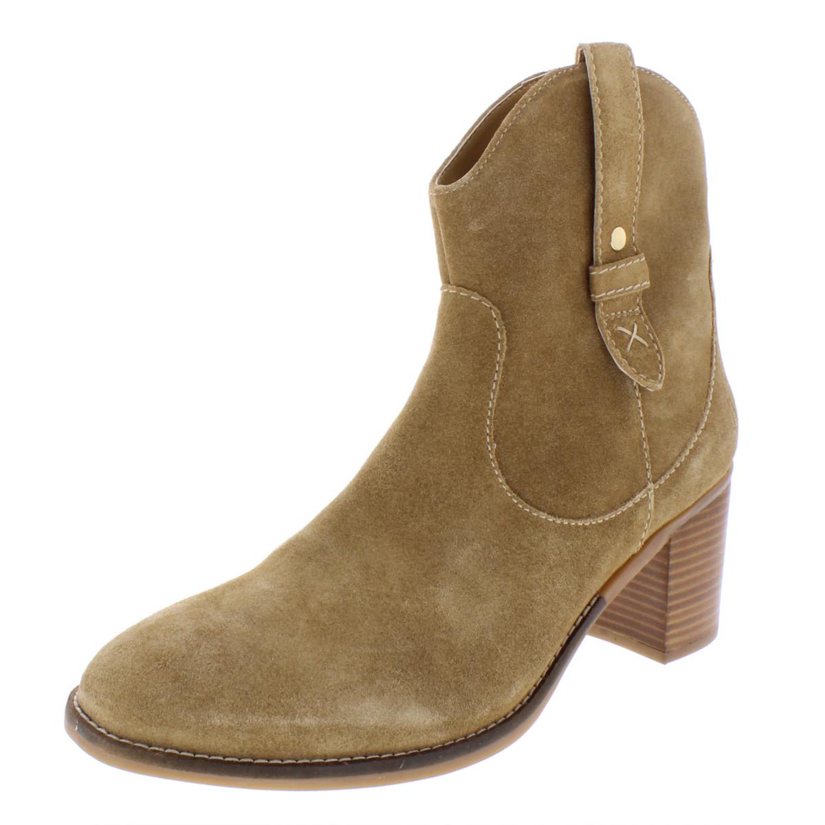 Hush Puppies Womens Hannah Mid Suede Block Heel Ankle Boots Shoes BHFO ...