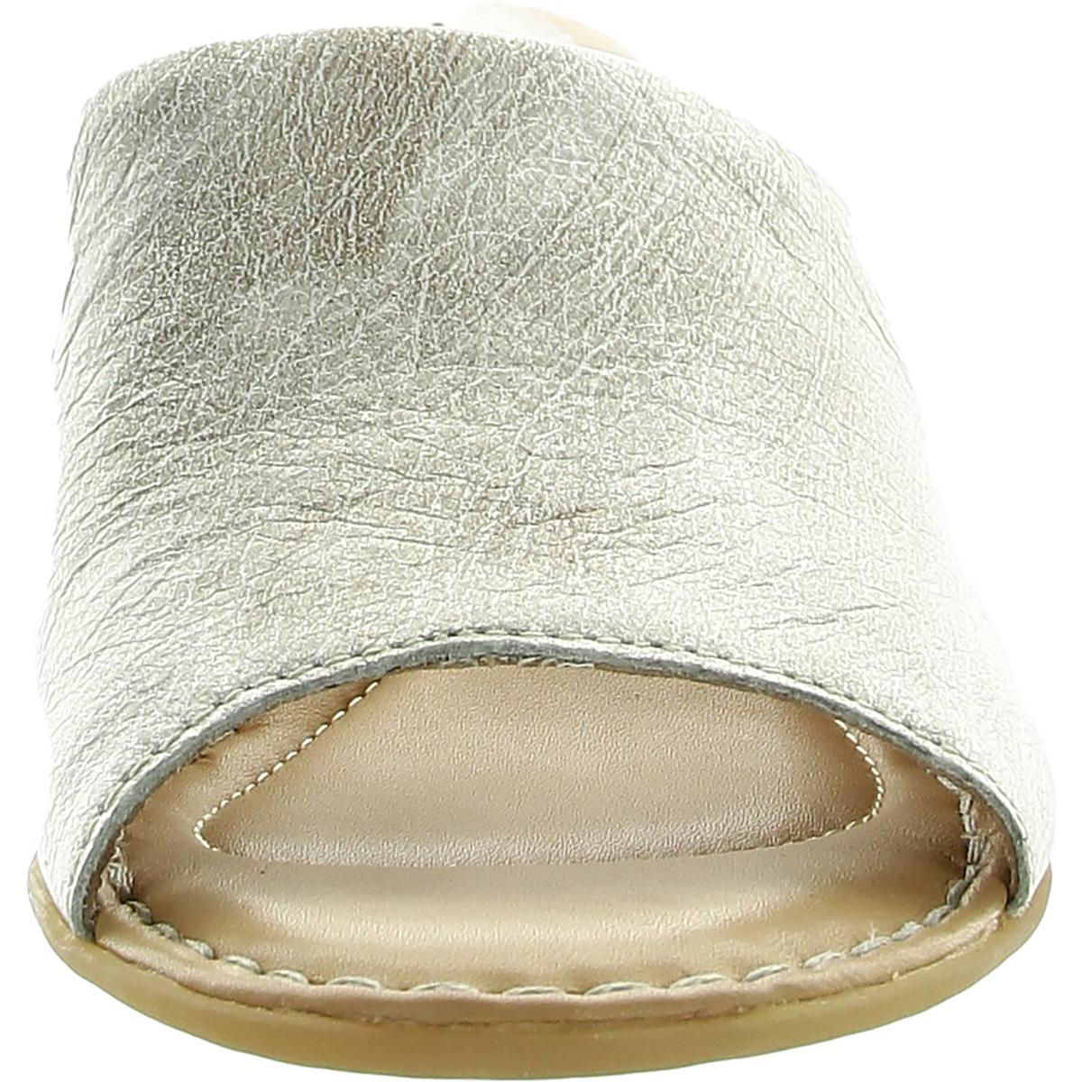 Born Womens Shimmer Leather Slide Sandals BHFO 7390 - Picture 7 of 7
