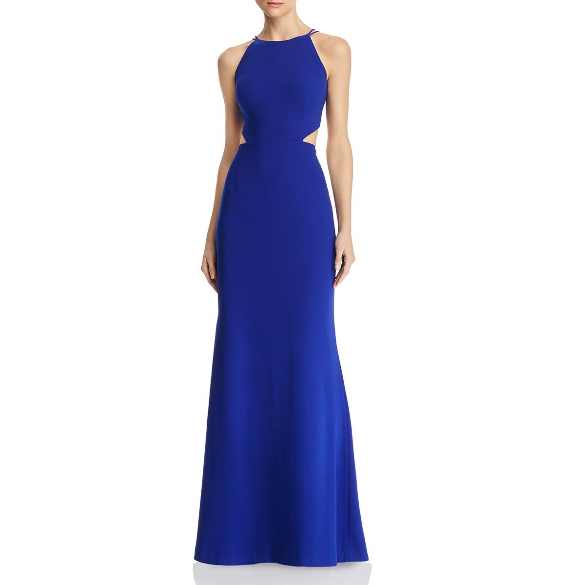 aidan by aidan mattox crepe cutout column gown