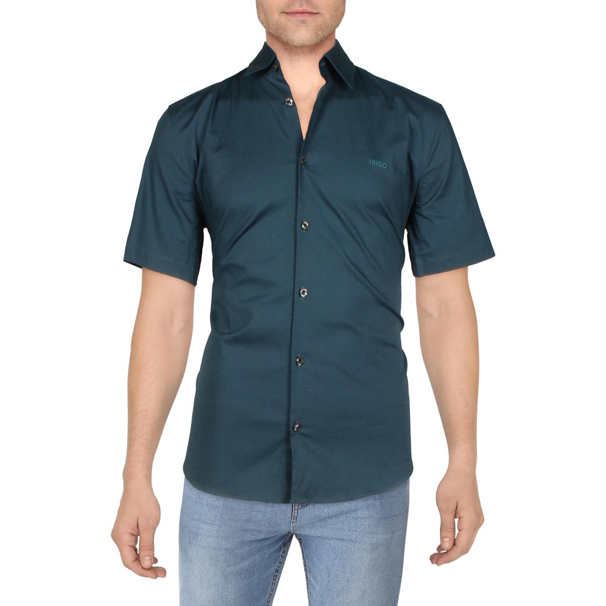 Hugo Mens Slim Fit Collared BHFO Button-Down Woven 7037 | eBay Shirt
