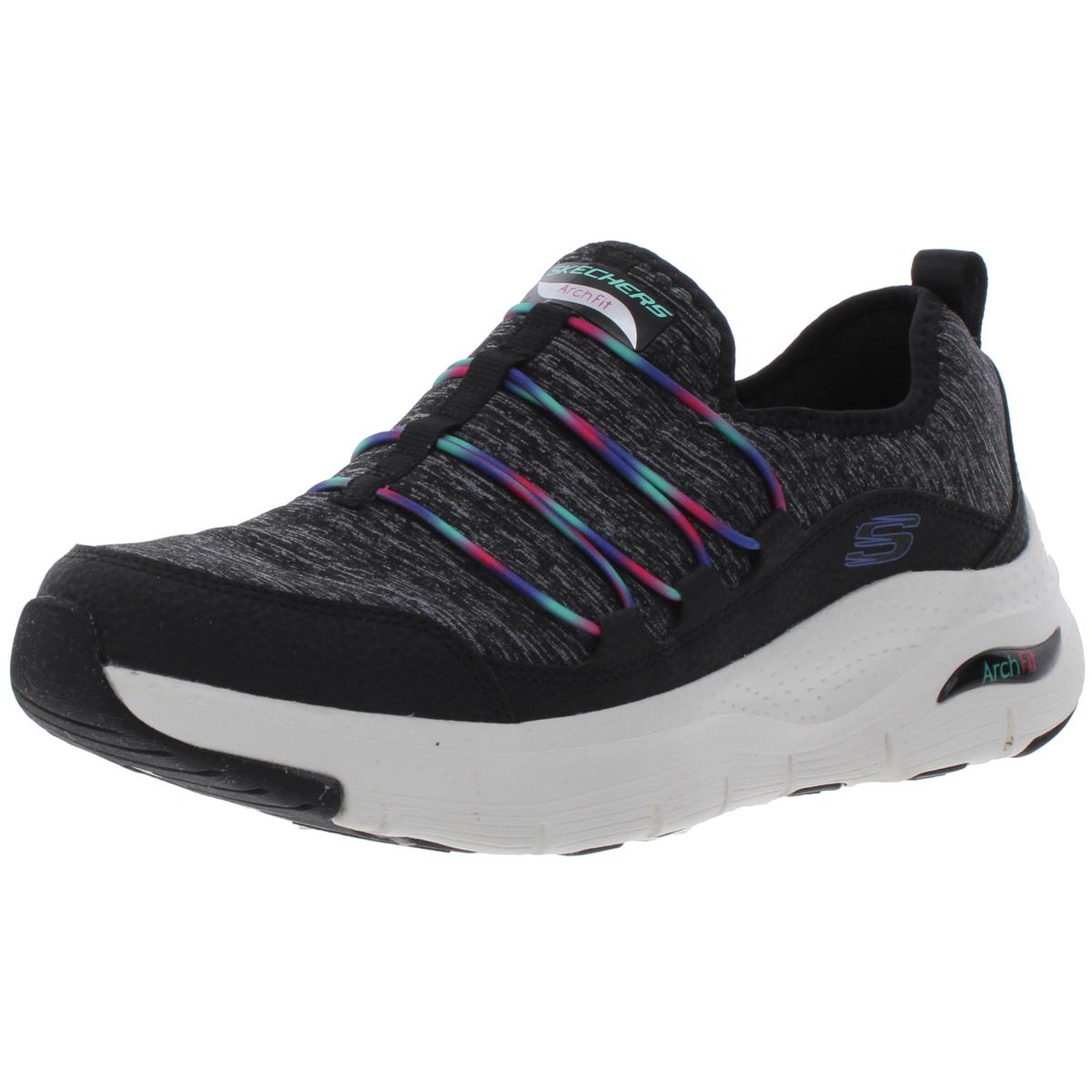 Skechers Arch Fit Rainbow View Womens Running Slip On Athletic Shoes