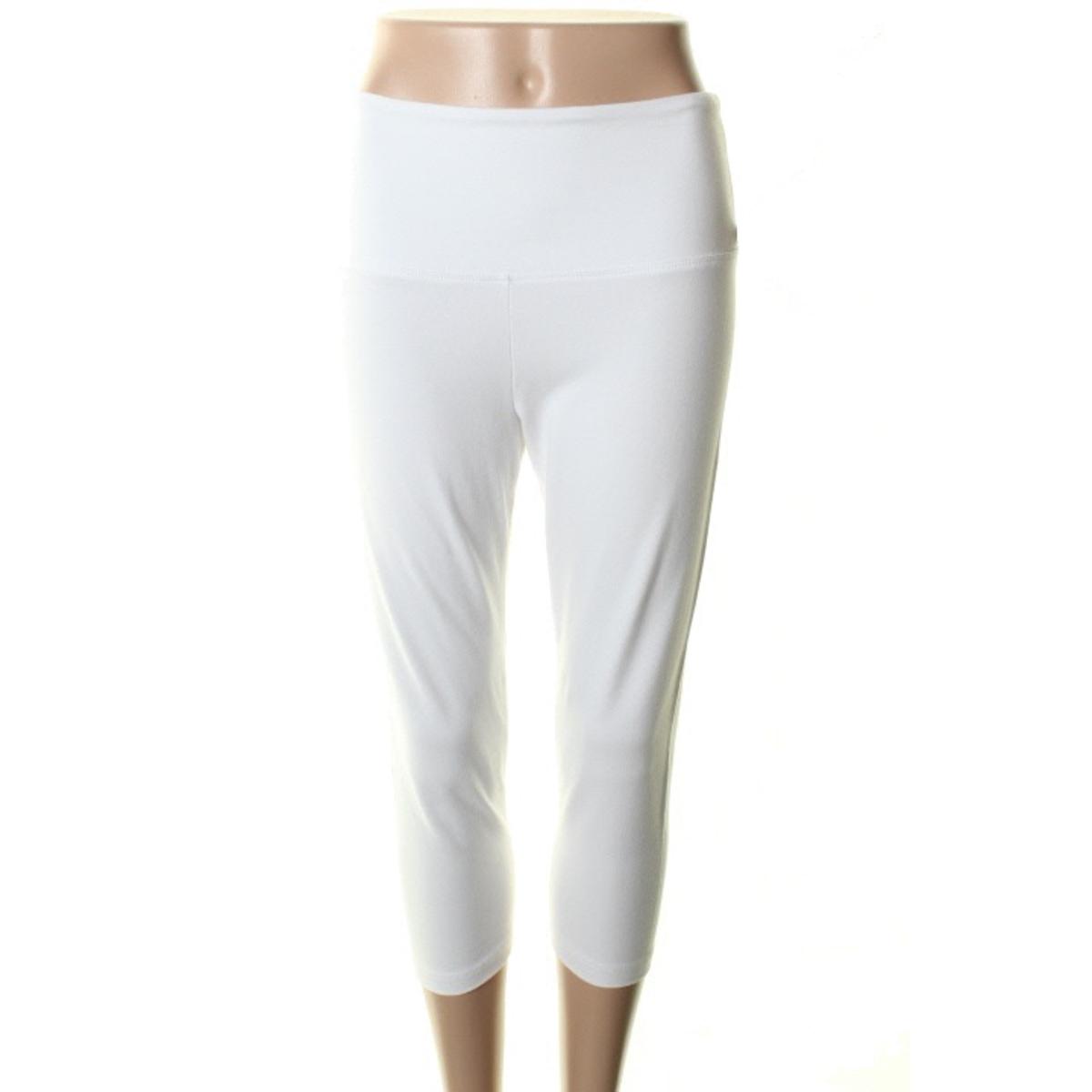 Download Lisse Leggings Womens Flat Front Elastic Waist Capri ...