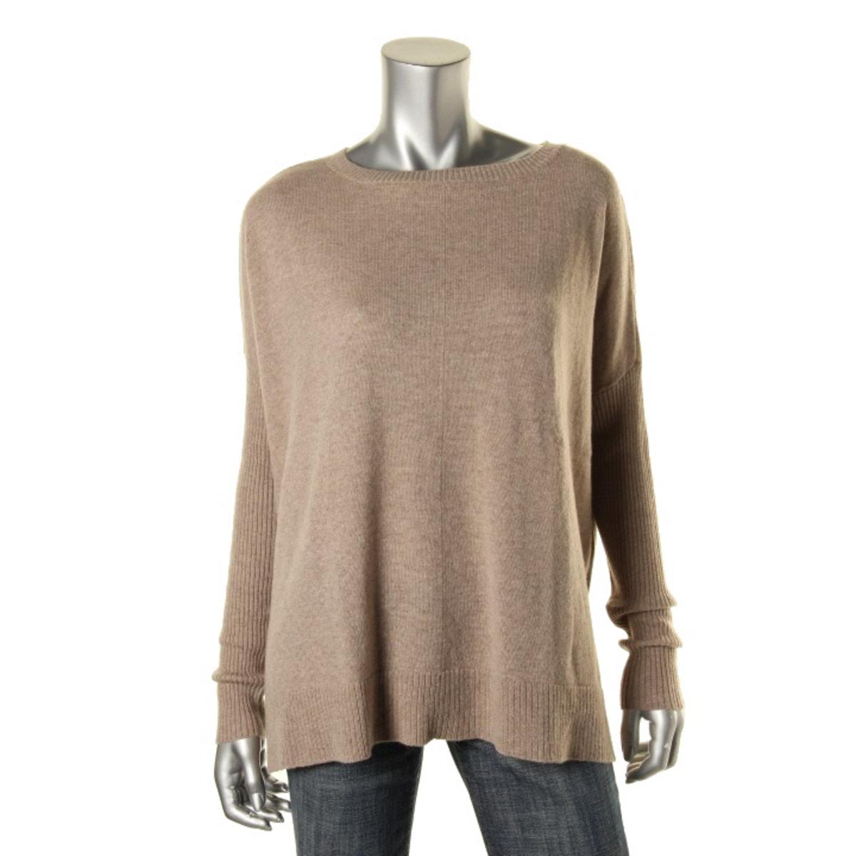 Hayden 5721 Womens Taupe Cashmere Heathered Boatneck Pullover Sweater M ...