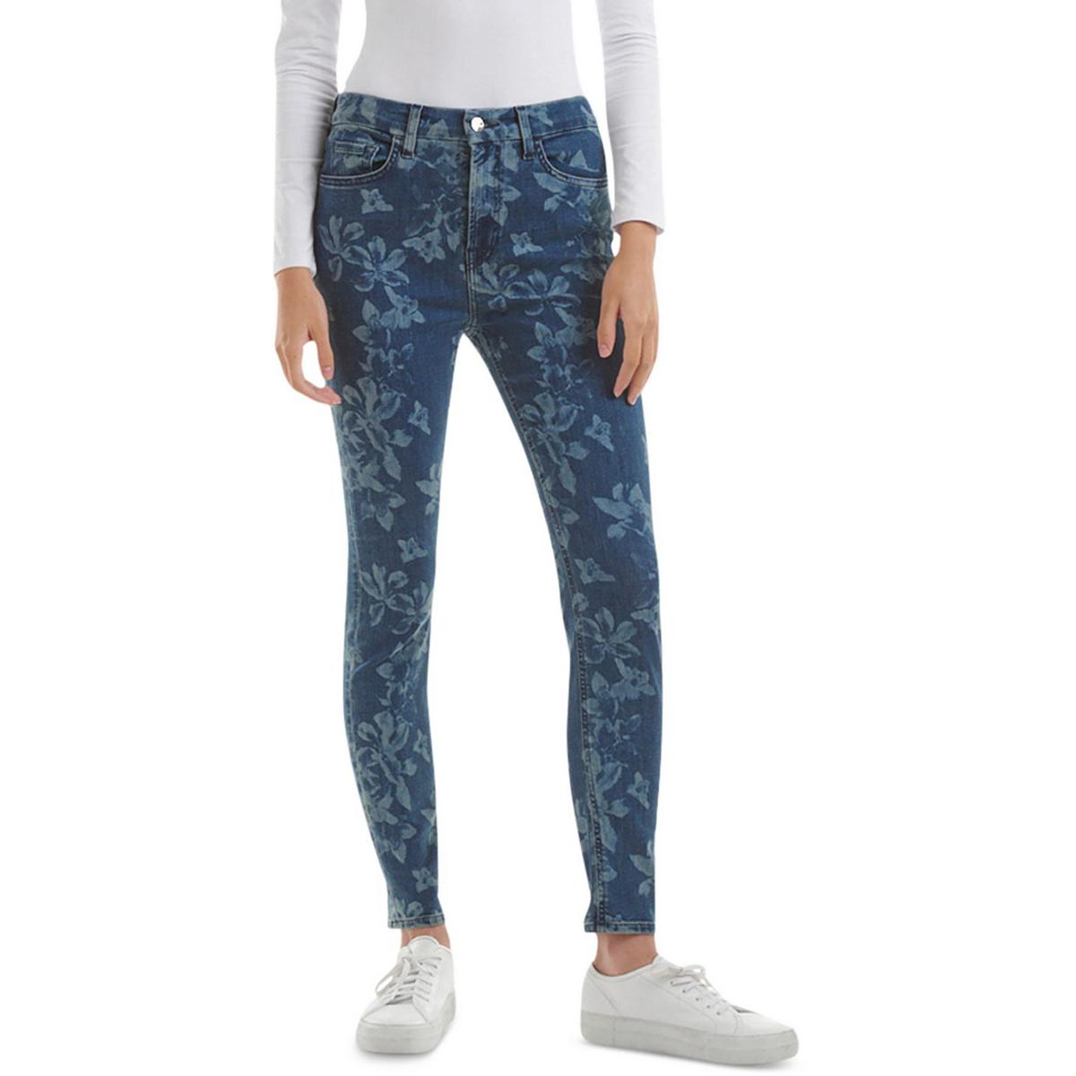 Jen7 Womens Floral High-Rise Denim Skinny Jeans BHFO 5071