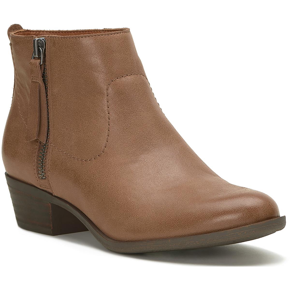 Lucky Brand Women's Leather Low Block Heel Almond Toe Ankle Bootie - Picture 10 of 15