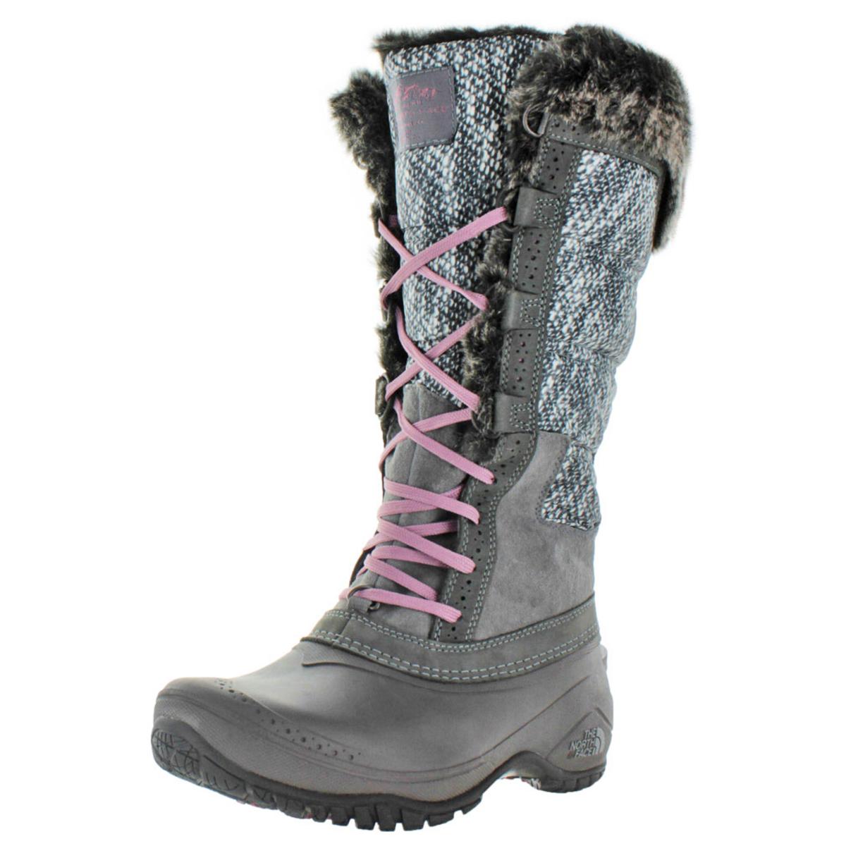 The North Face Womens Shellista II Tall Gray Snow Boots 7 Medium (B,M ...