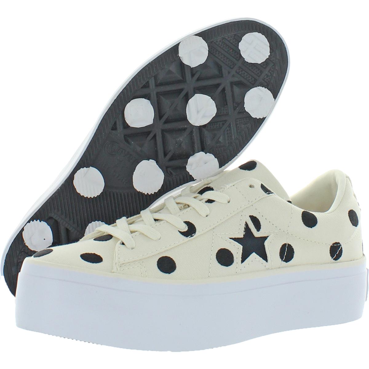 converse one star polka dot platform low top