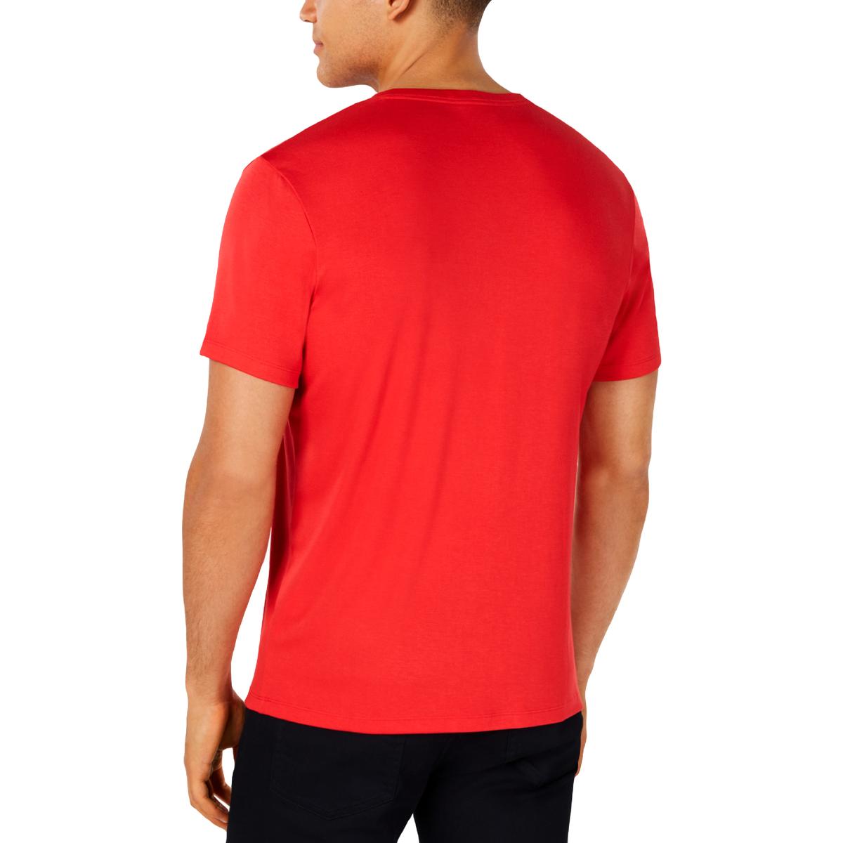 Alfani Mens Red Stretch V-Neck Casual T-Shirt XL BHFO 3910 | eBay