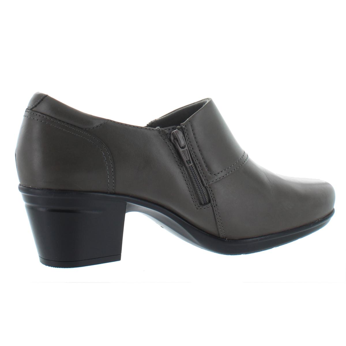 Clarks Womens Emslie Craft Gray Leather Shooties Shoes 6