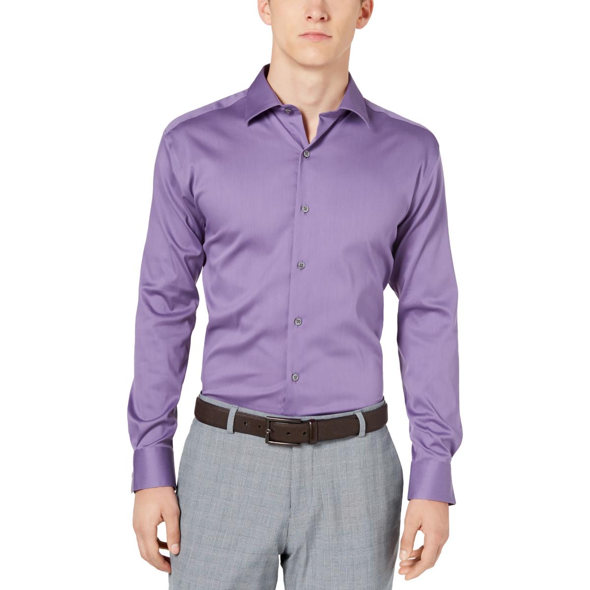 Alfani Mens Regular Fit Office Wear Professional Button-Down Shirt