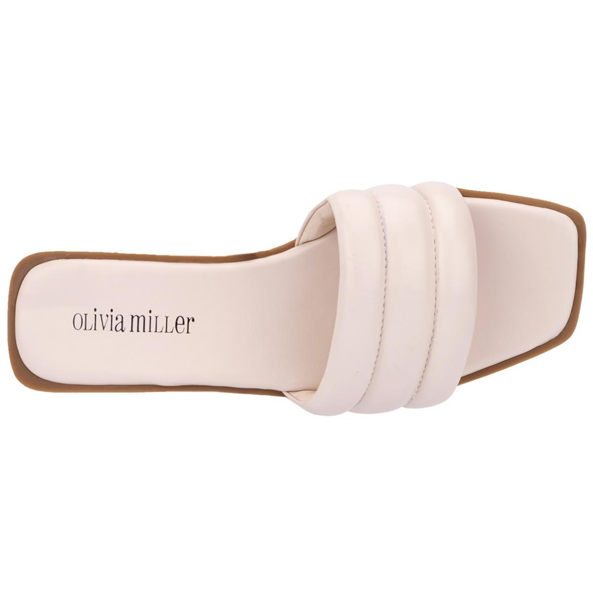 Olivia Miller Womens Indigo Slide Beige Slide Sandals 9 Medium (B,M) BHFO  1870