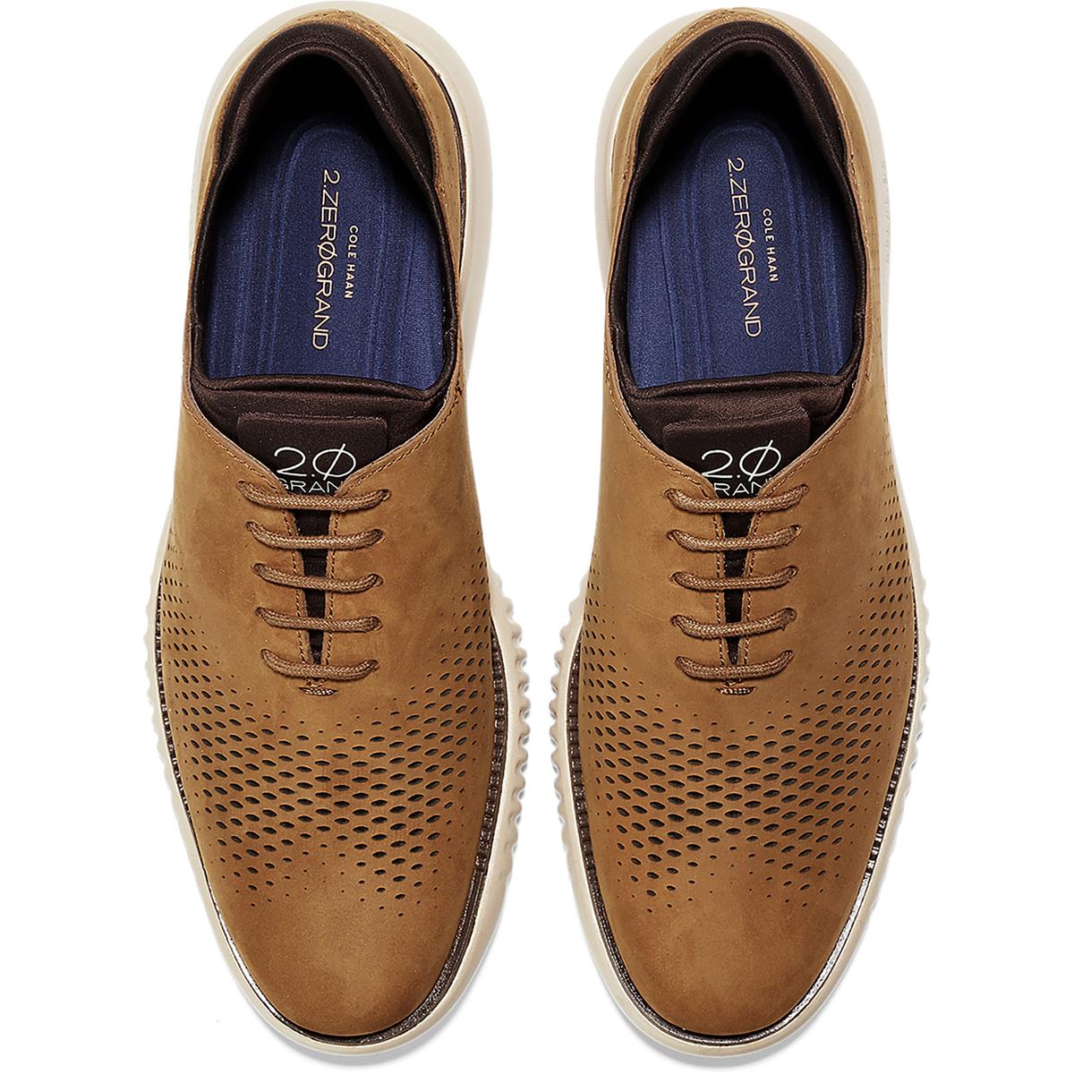 Cole Haan Mens 2.ZeroGrand Tan Nubuck Oxfords Shoes 11 Wide (E) BHFO ...