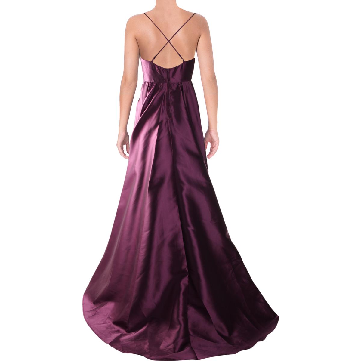 B. Darlin Womens Purple Satin Sleeveless Formal Dress Gown Juniors 7/8 ...