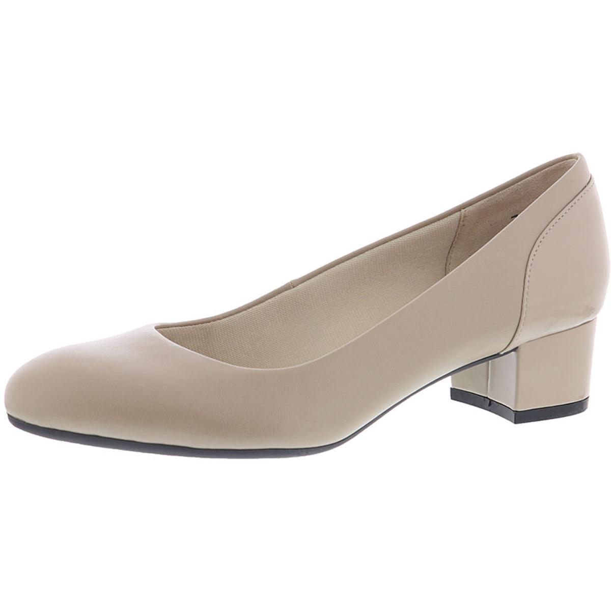 LifeStride Womens Erica Taupe Dress Block Heels Shoes 8.5 Medium (B,M ...