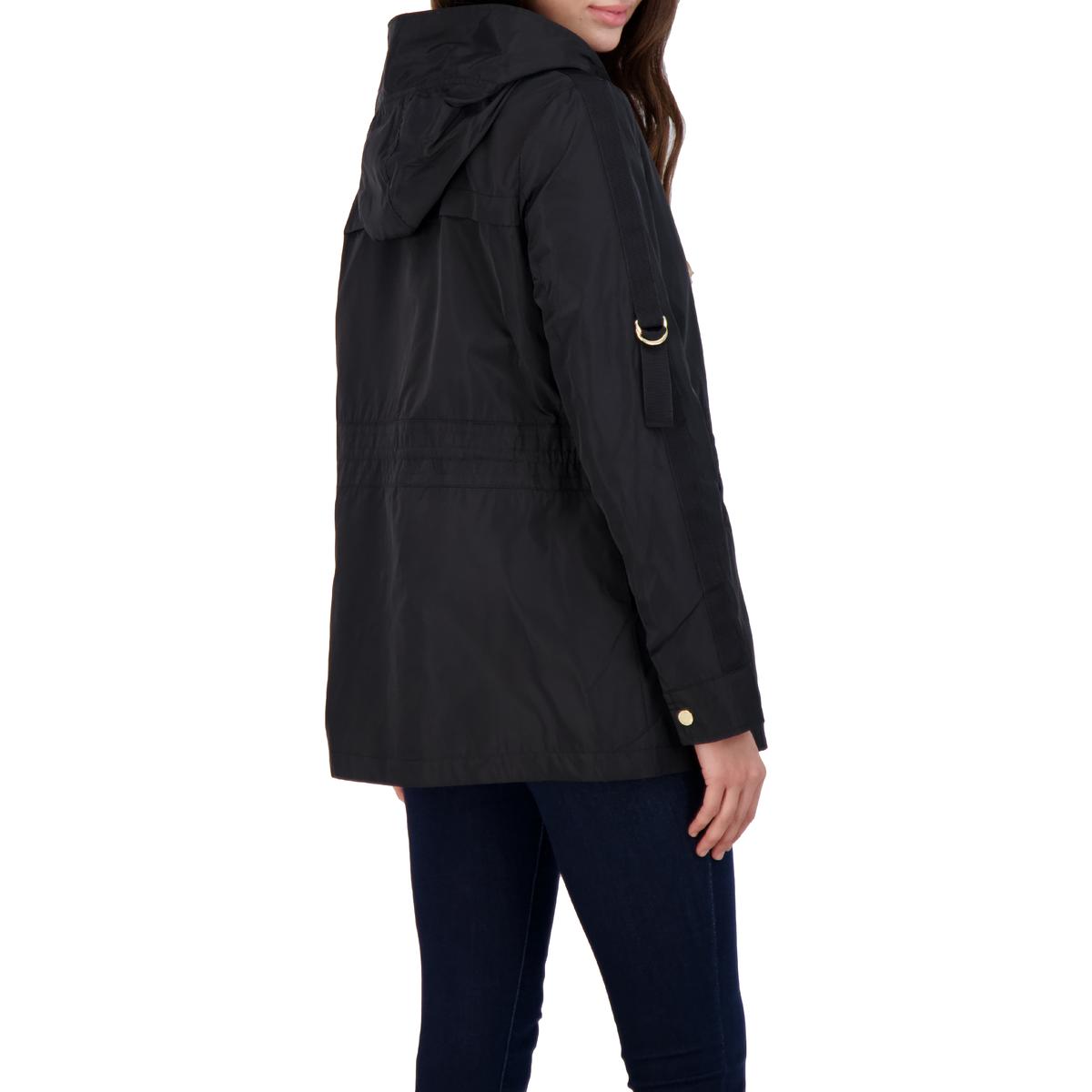 Via spiga hooded top waist belt coat