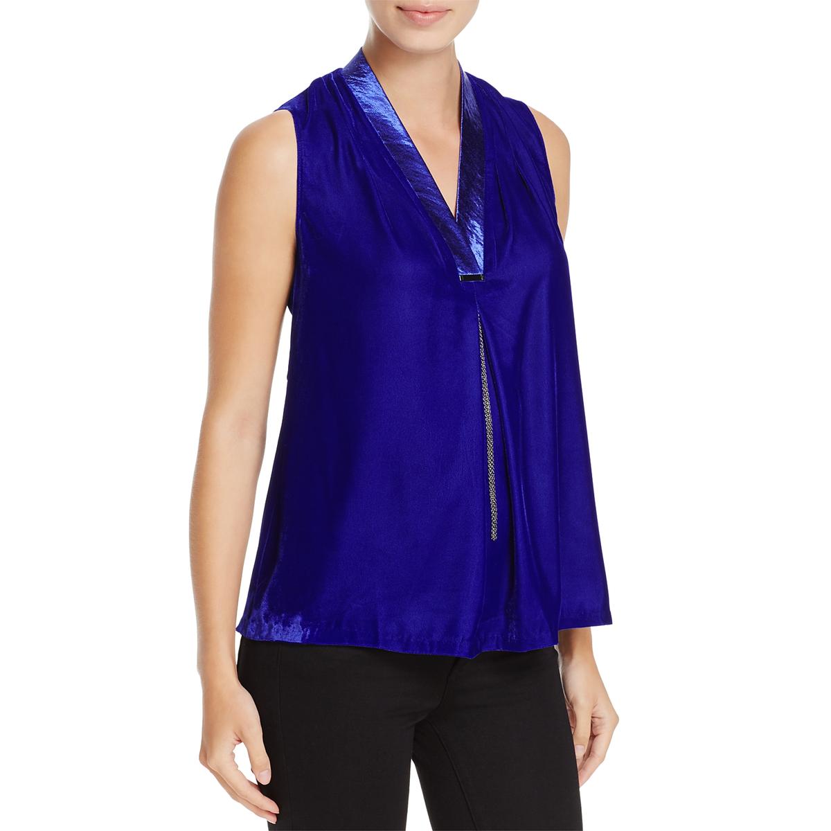 T Tahari Womens Rosalyn V-Neck Special Occasion Shell Blouse Top BHFO