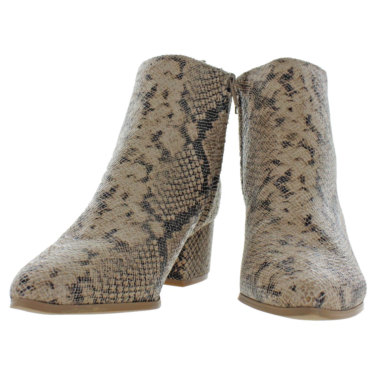 Very G Womens Dynamite Taupe Snake Print Booties Shoes 6 Medium (B,M ...