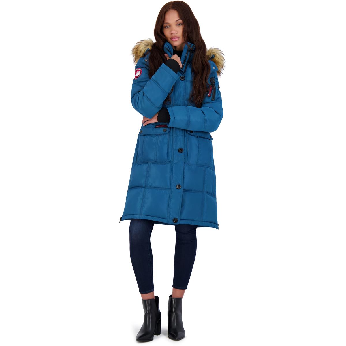  CANADA WEATHER GEAR Women's Faux Fur Winter Parka/Coat