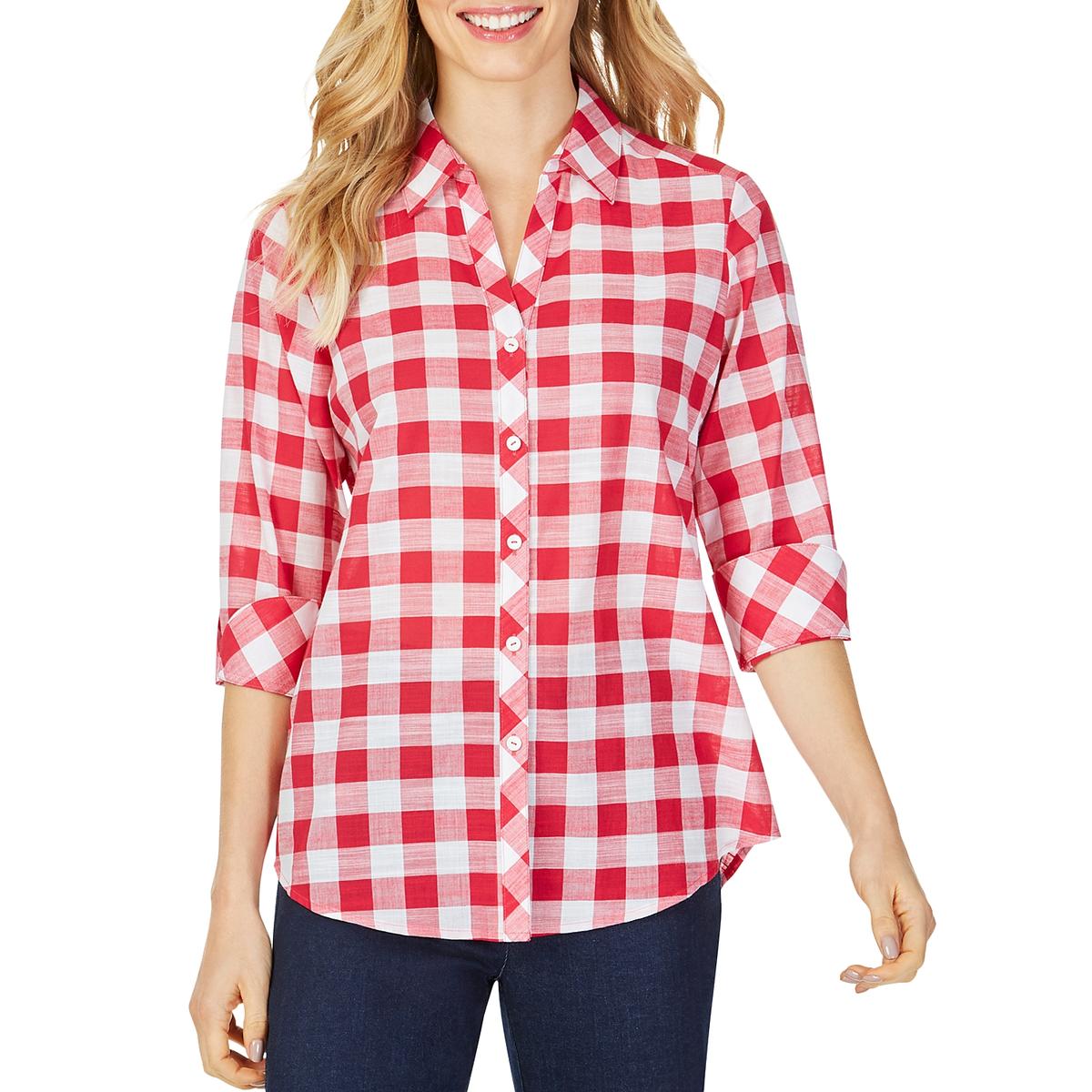 12 month red button down shirt