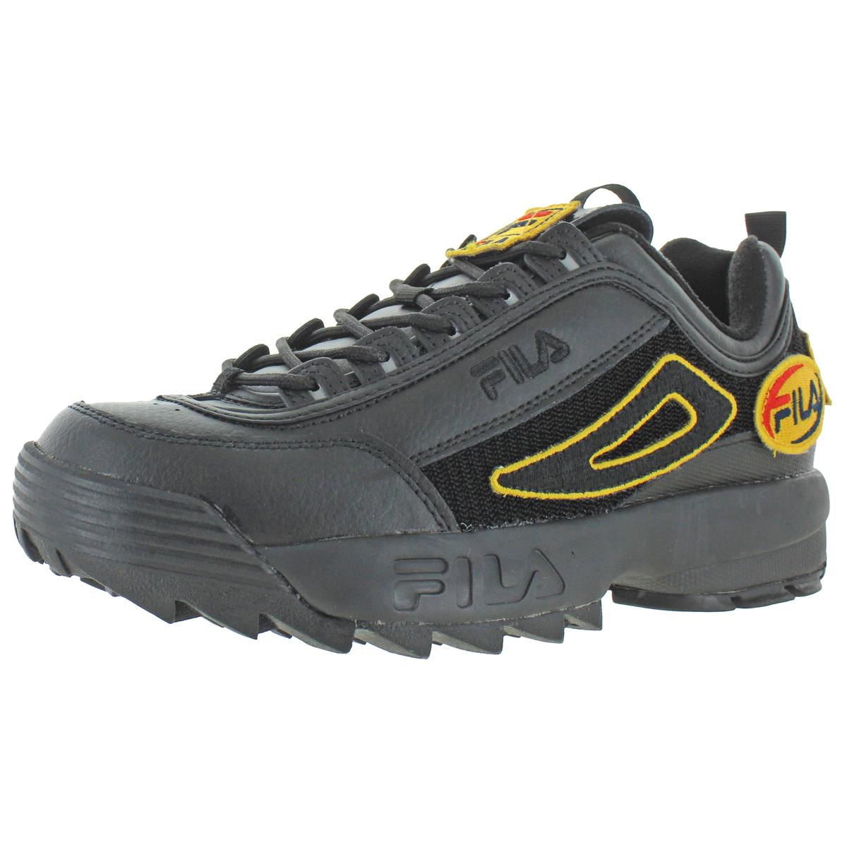 mens fila black shoes