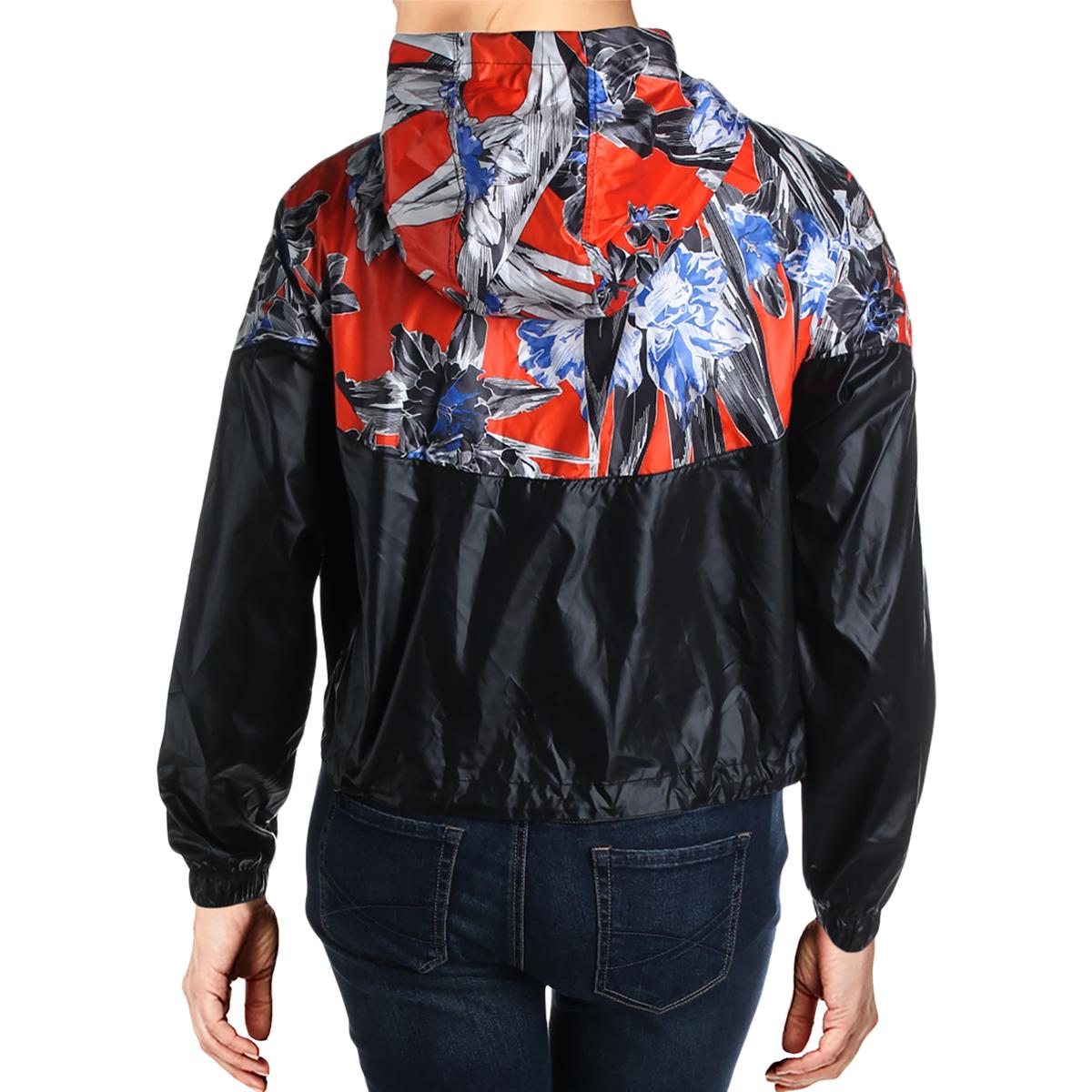 Nike Womens Windrunner Black Floral Loose Fit Athletic Jacket Plus 2X