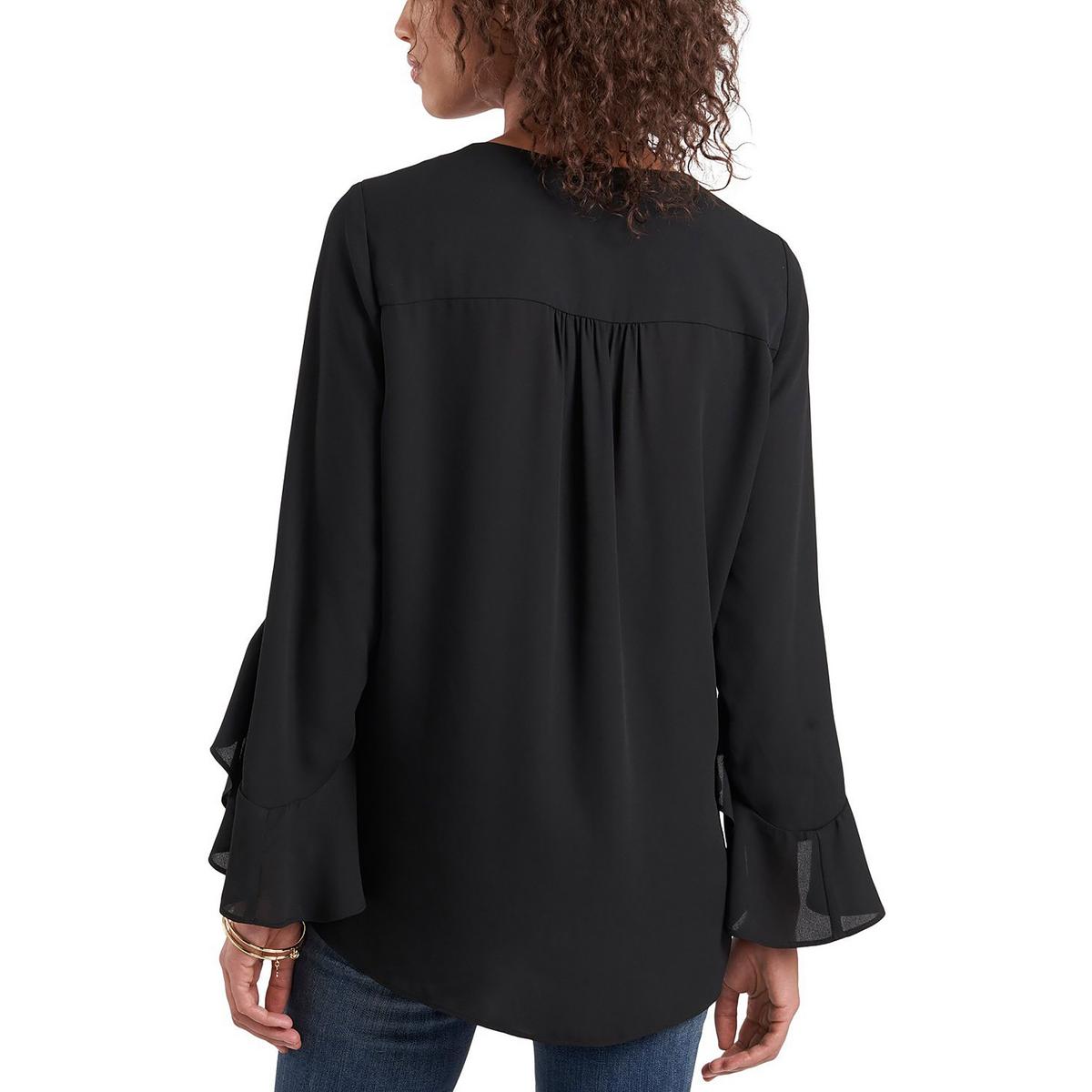 Vince Camuto Womens Chiffon V-Neck Tunic Blouse Top BHFO 6347