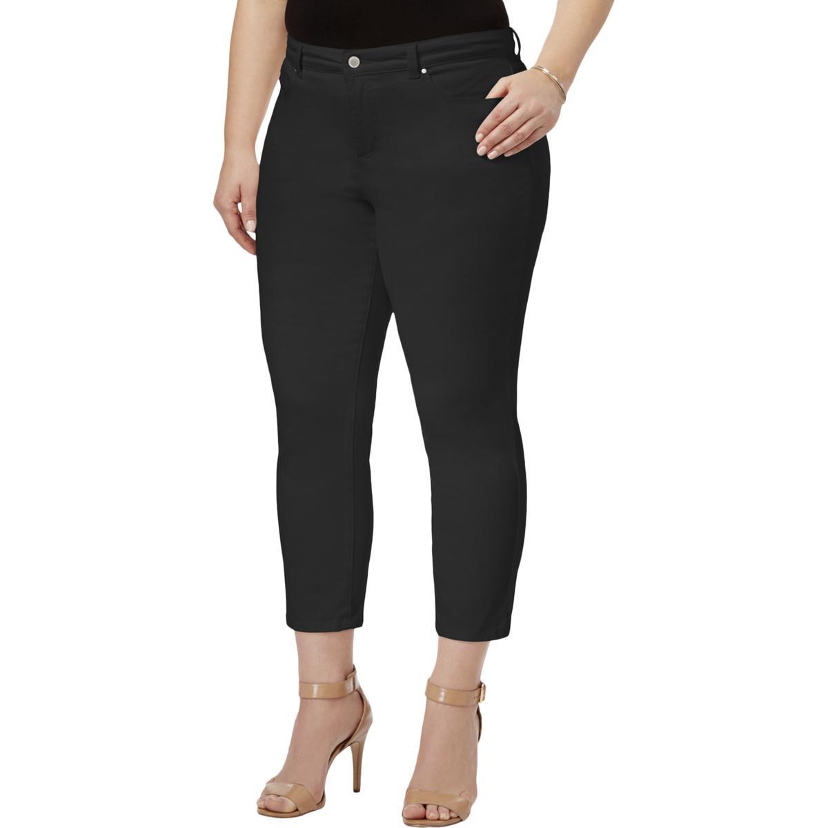 Charter Club Womens Black Tummy Slimming Capri Jeans Plus 22W BHFO 0586