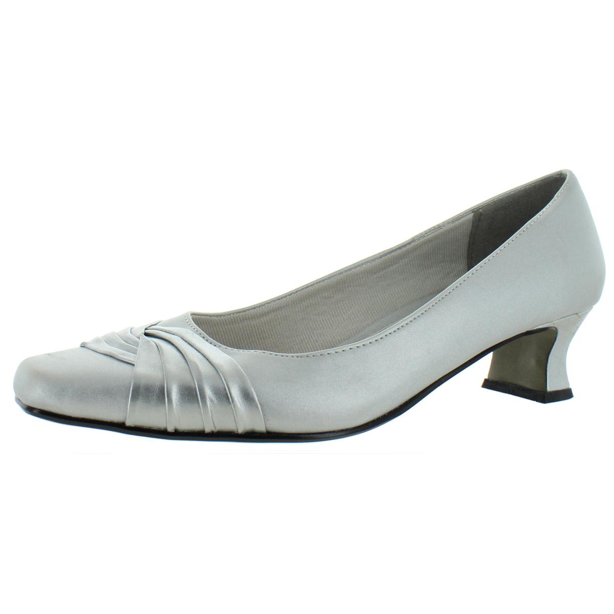 Easy Street Womens Tidal Silver Pumps Shoes 7.5 Extra Wide (E+, WW