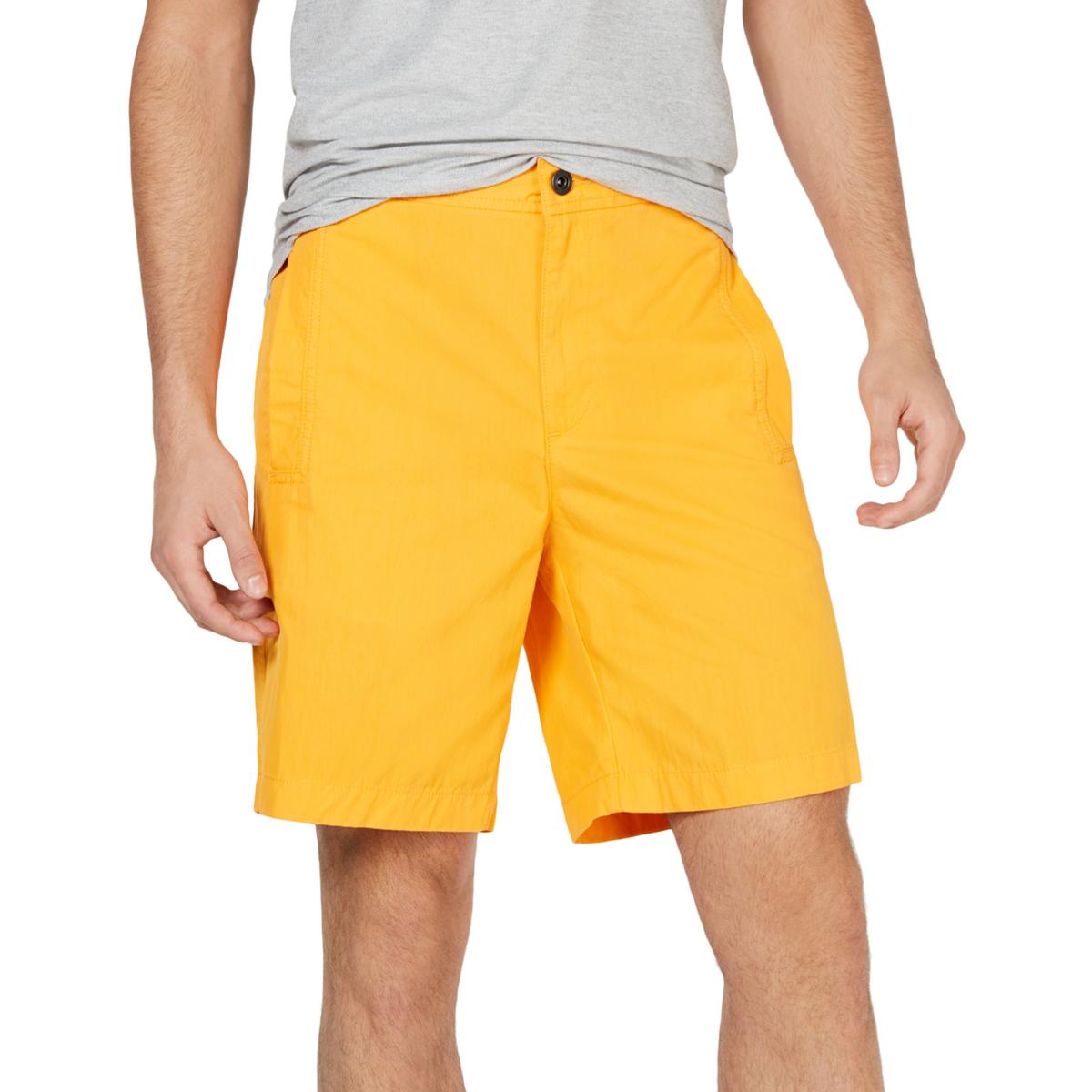 DKNY Mens Orange Solid Stretch Casual Shorts S BHFO 6158 eBay