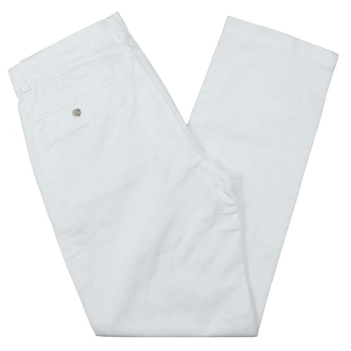 Polo Ralph Lauren Mens White Classic Fit Chino Pants Trousers 40/30 ...