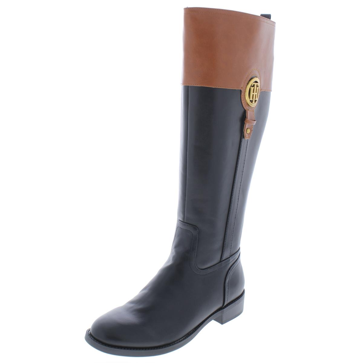 tommy hilfiger black riding boots