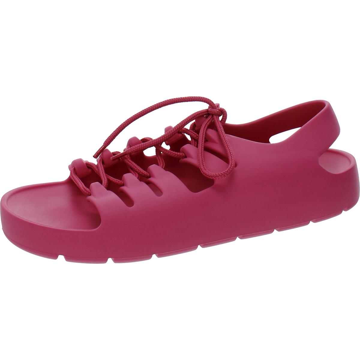 Pre-owned Bottega Veneta Womens Fisherman Slingback Gladiator Sandals Shoes Bhfo 6237 In Cranberry