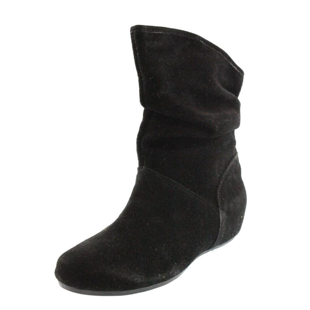 Steve Madden NEW Kallee Black Suede Slouchy Wedges Ankle Boots Shoes 10 ...