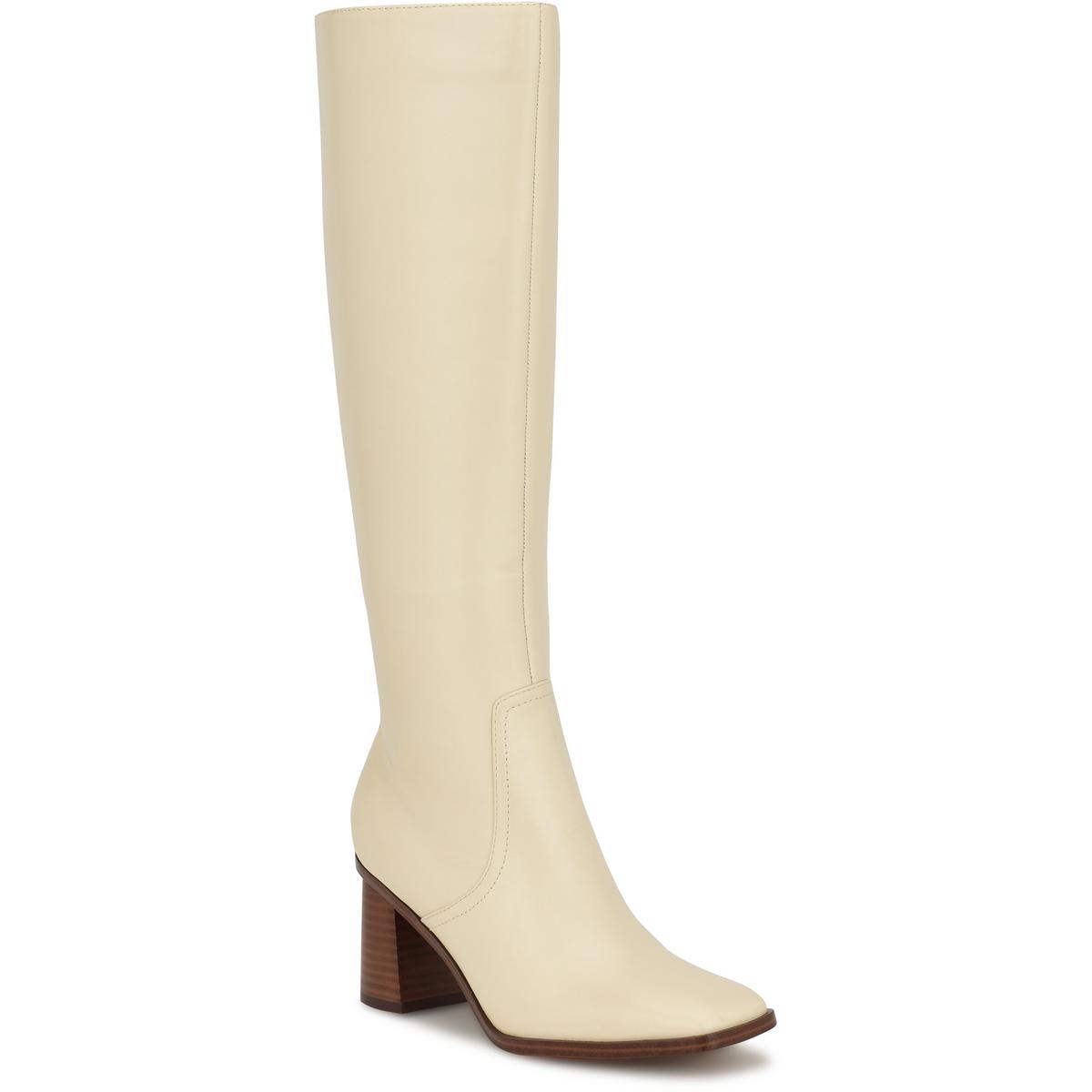 Nine West Womens Dortha Leather Block Heel Knee-High Boots Shoes BHFO 5900 - Picture 4 of 6