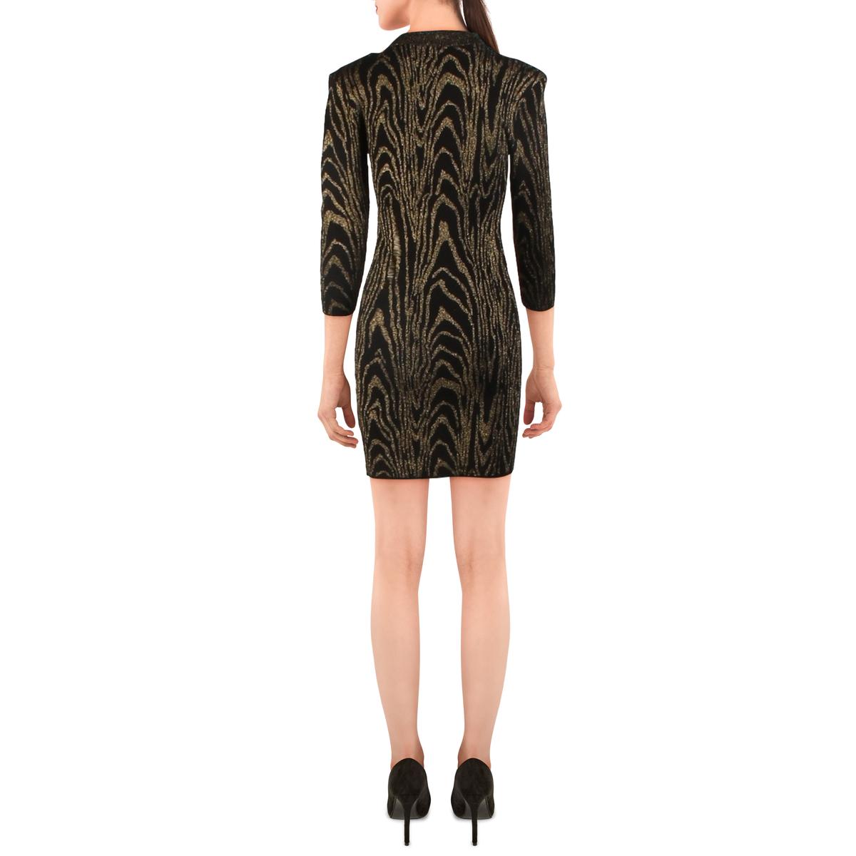 alc black and gold dress