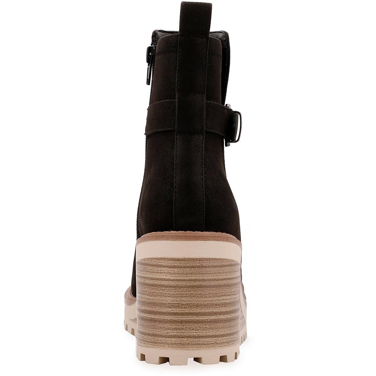 Mia Womens Cleste Buckle Wedge Boots BHFO 8743 - Picture 6 of 6