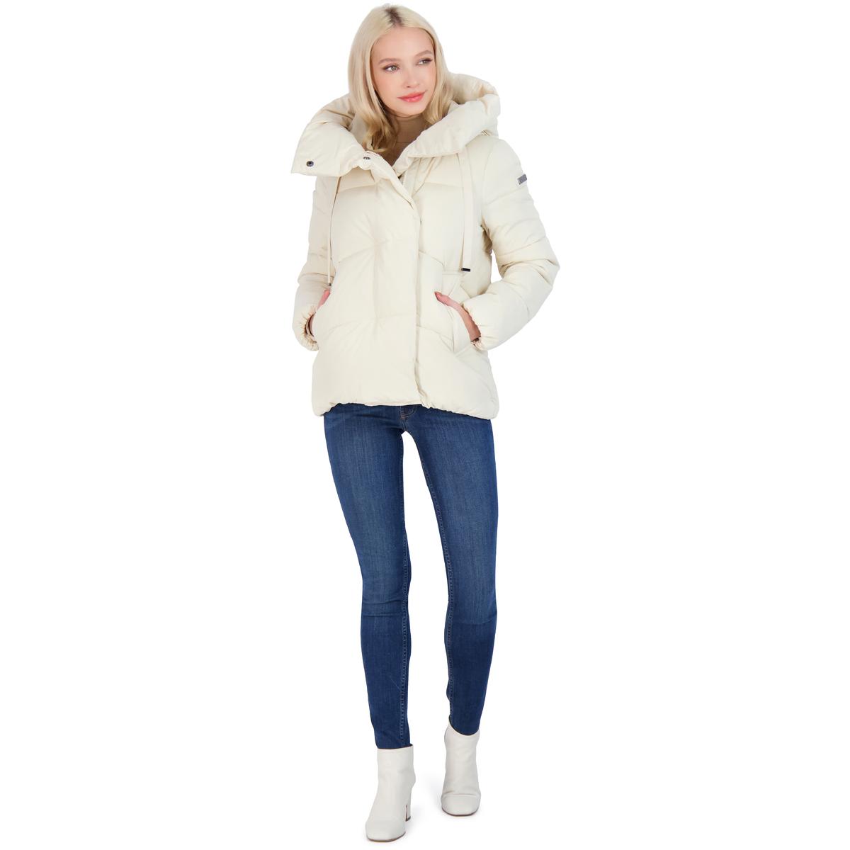 BCBGMAXAZRIA Women’s Quilted Winter Puffer Coat with Oversized Hood ...