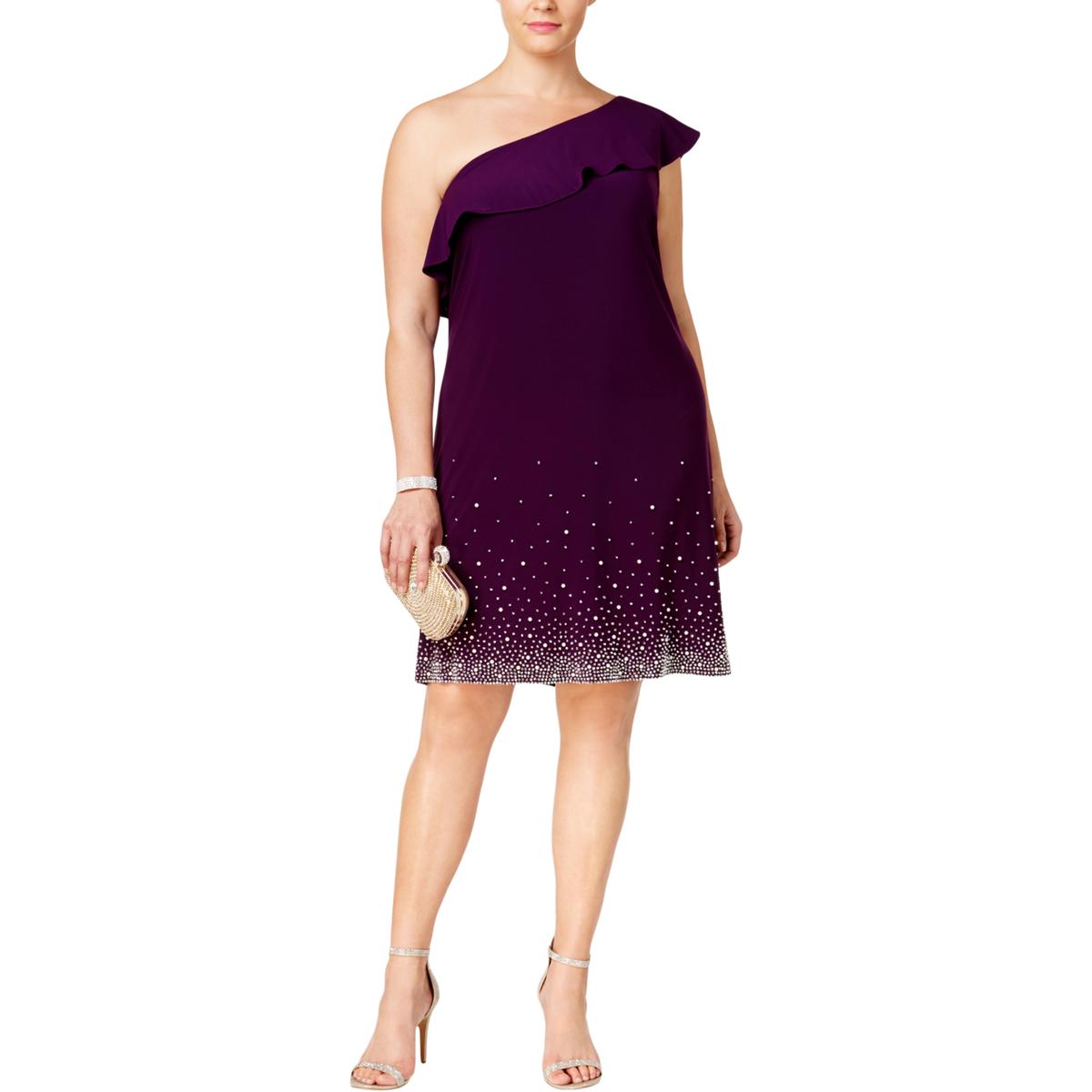 MSK Women Womens Purple Party Club Wear Cocktail Dress Plus 1X BHFO ...